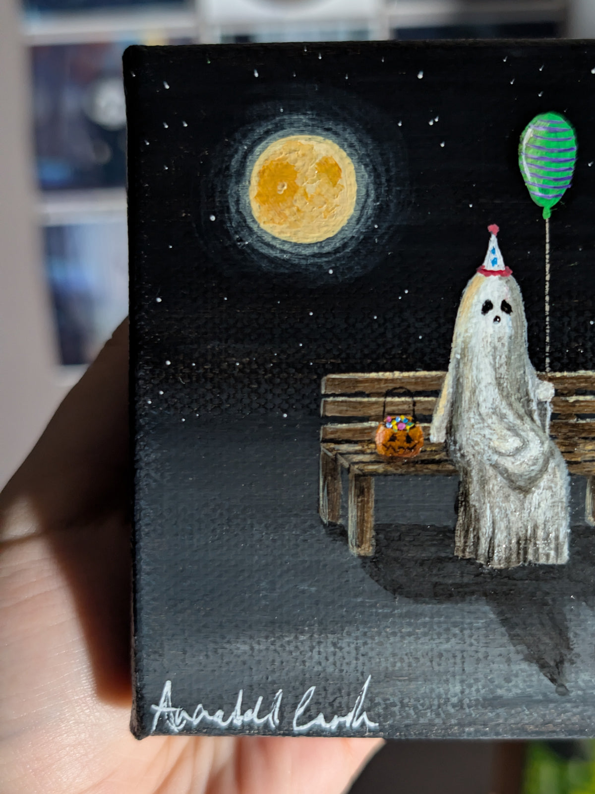 Carl At the Bus Stop 4" Painting 52/50