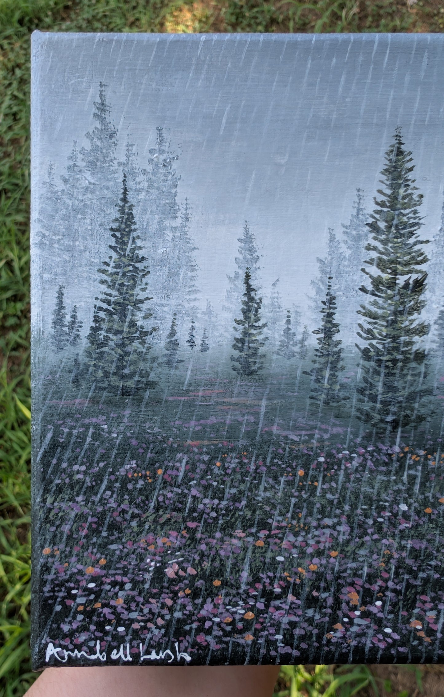 Gentle Rain 6"x6" Painting