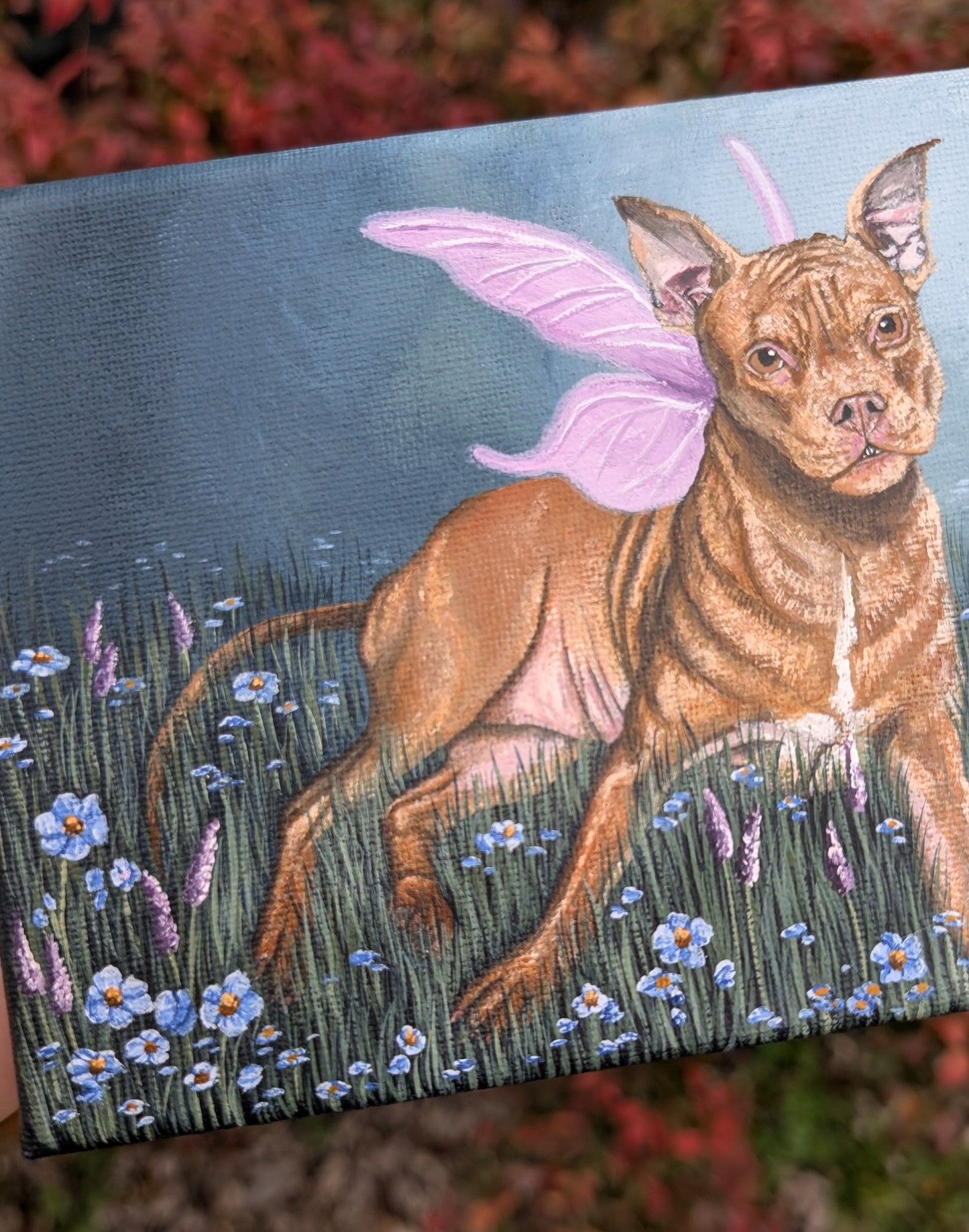 The Pittie Fairy Painting 5"x7"