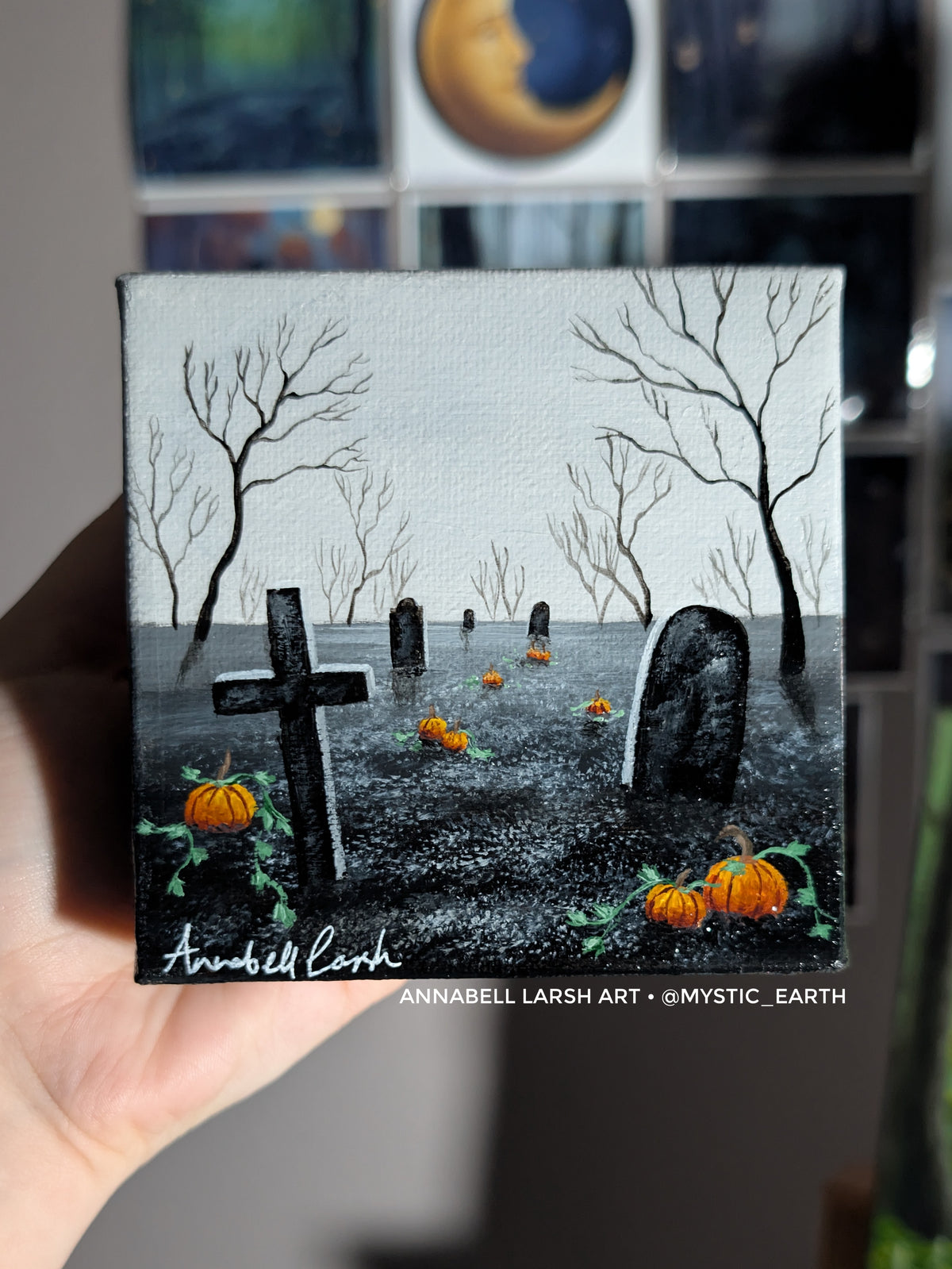 The Gloomy Cemetery 4" Painting 59/50