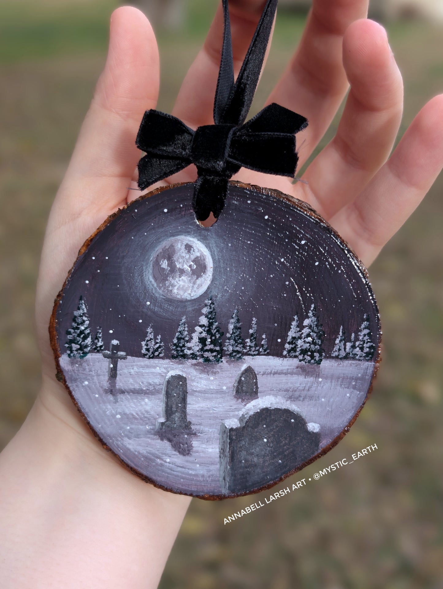 Goth Christmas 4pc Tree Ornament or Wall Art Set
