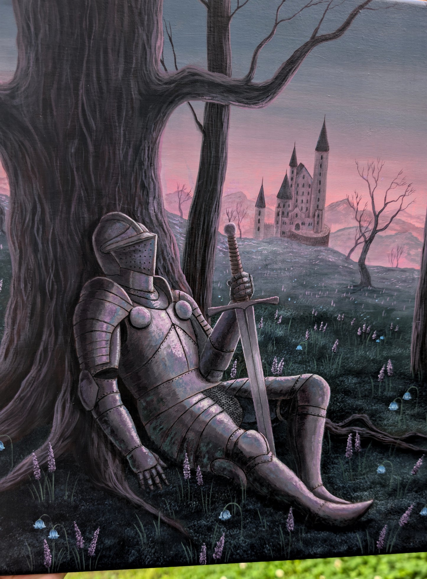Fallen Knight 14"x14" Painting