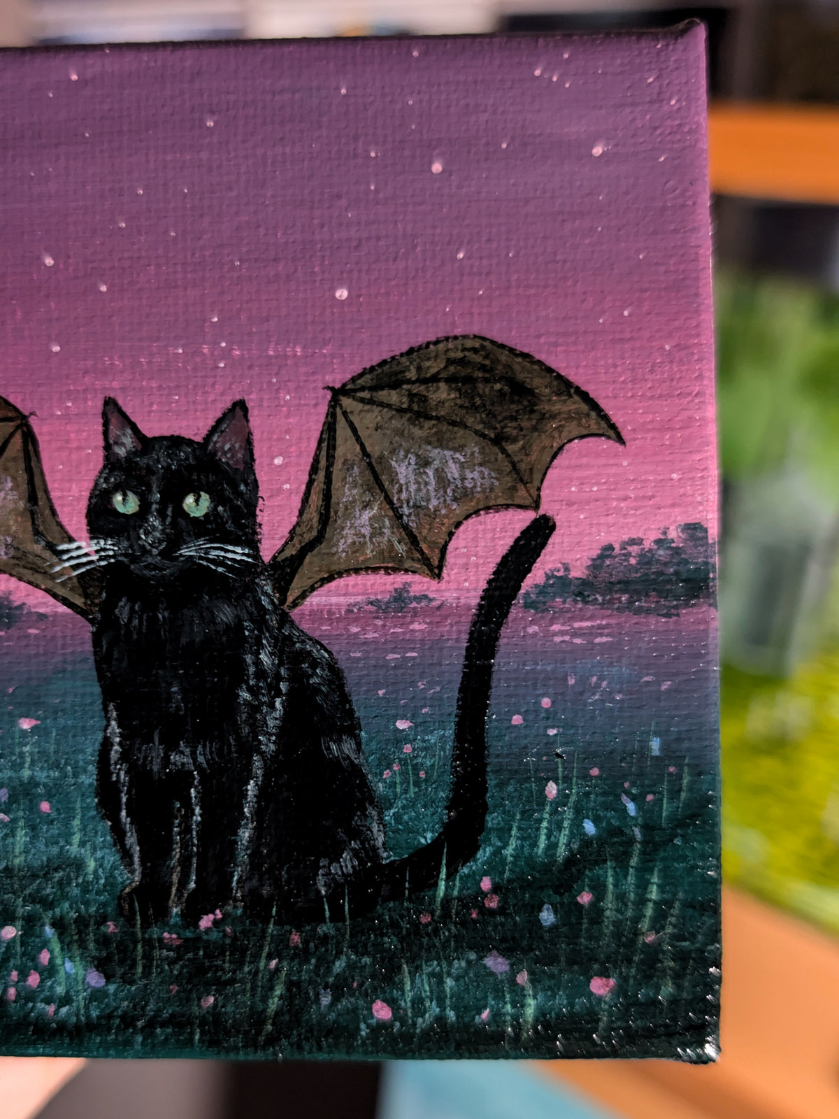 The Cat Bat 4" Painting 57/50