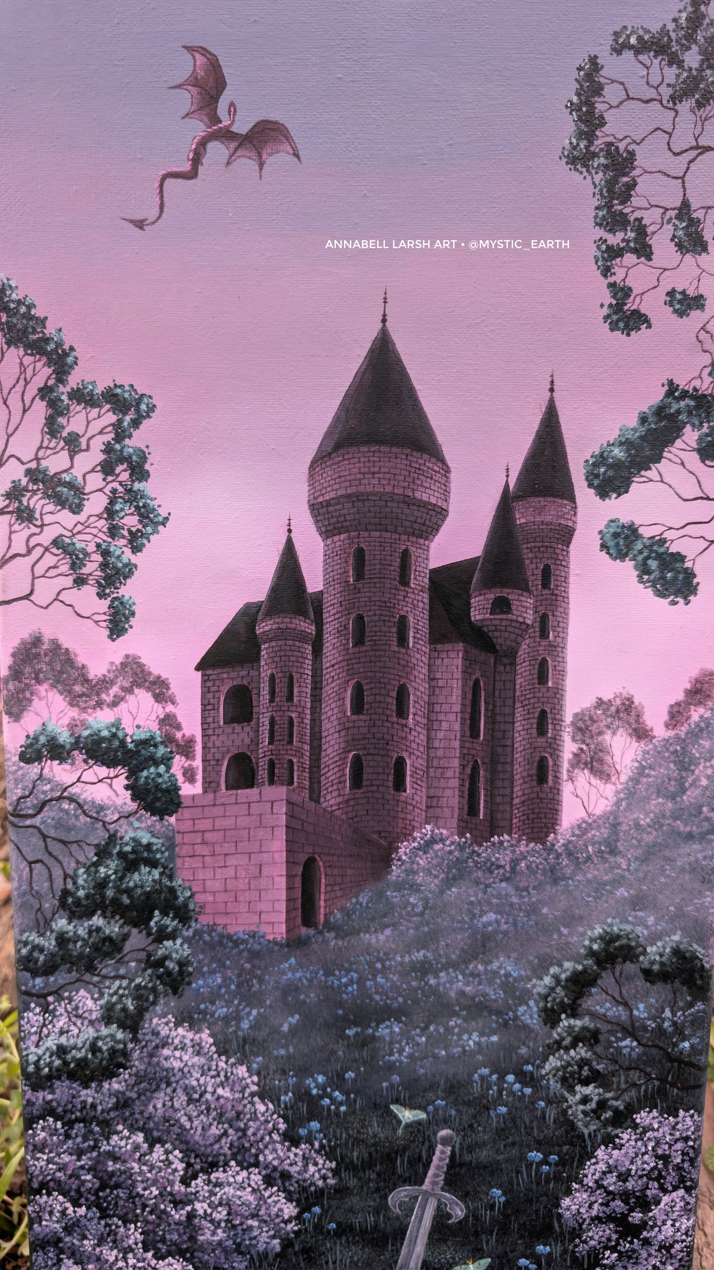 Amethyst Castle 10x20 Painting