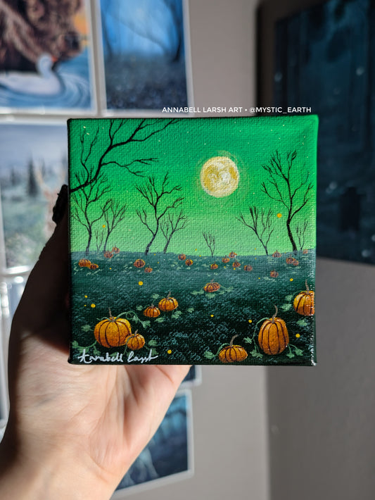 The Emerald Pumpkin Patch 4" Painting 39/50