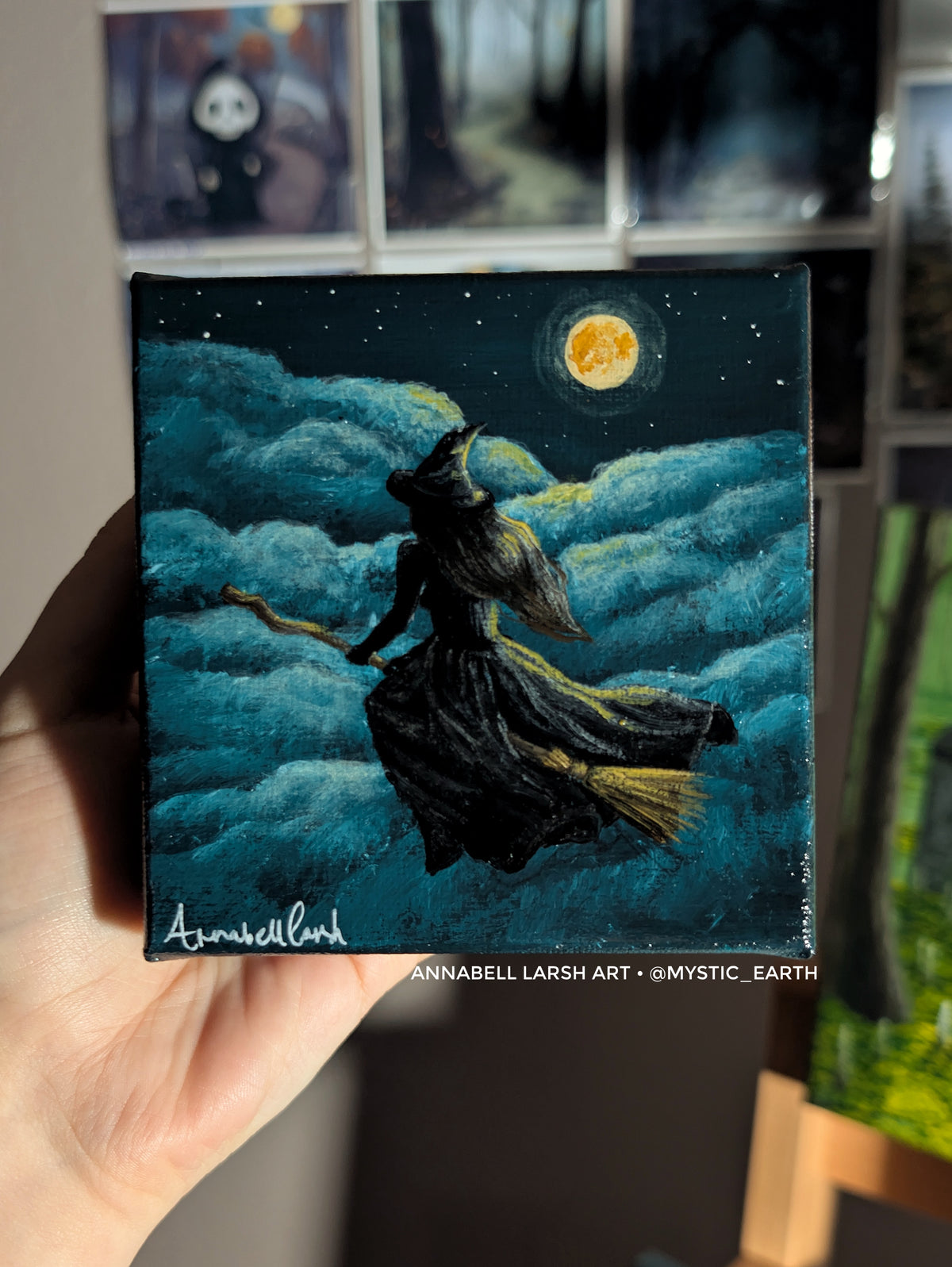 The Witch Takes Flight 4" Painting 55/50