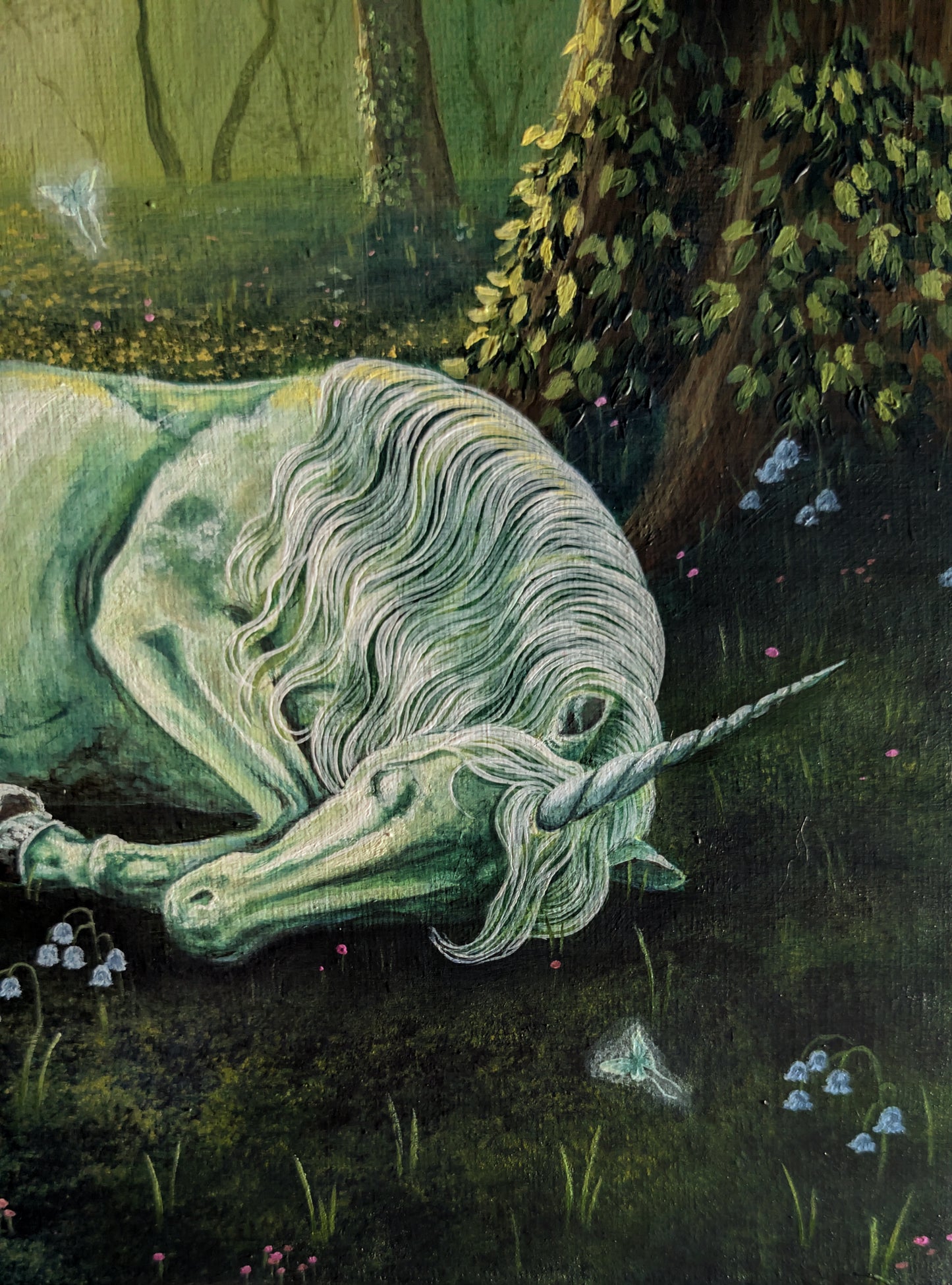 The Unicorns Slumber 11"x14" Painting