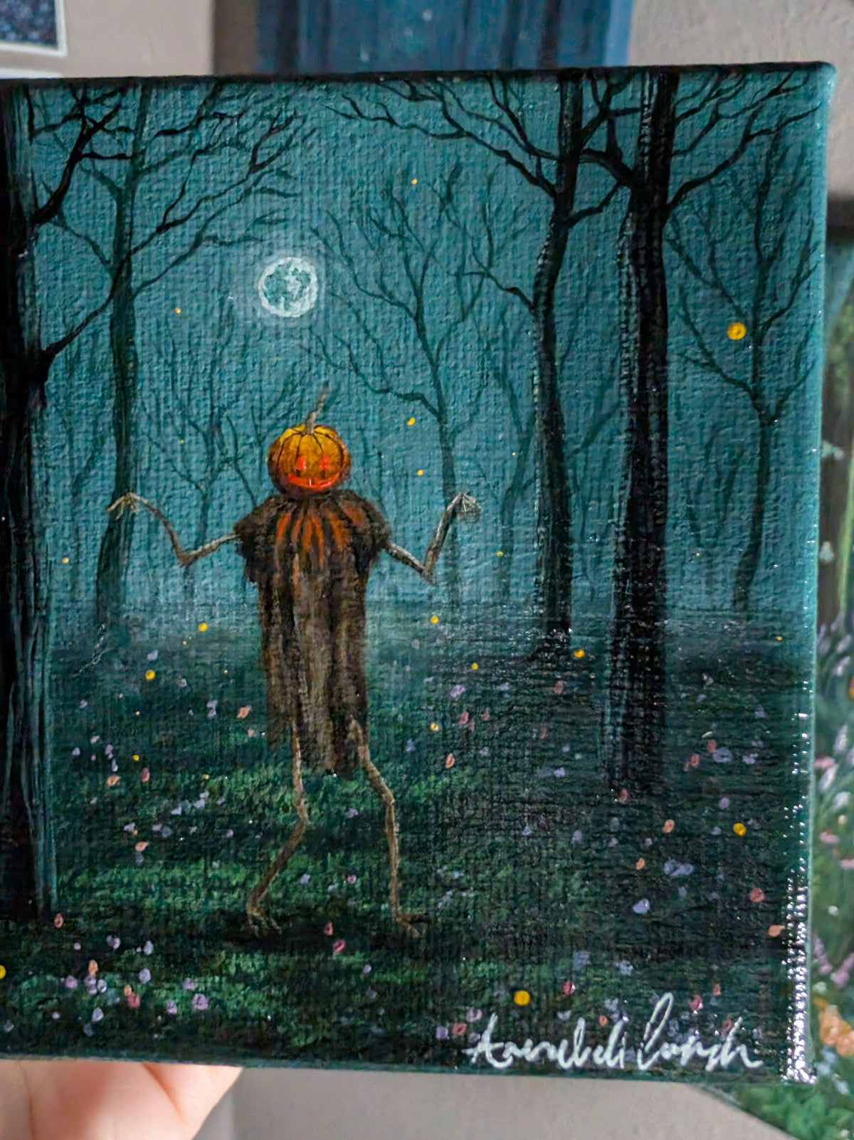 Scarecrow Come to Life 4" Painting 50/50
