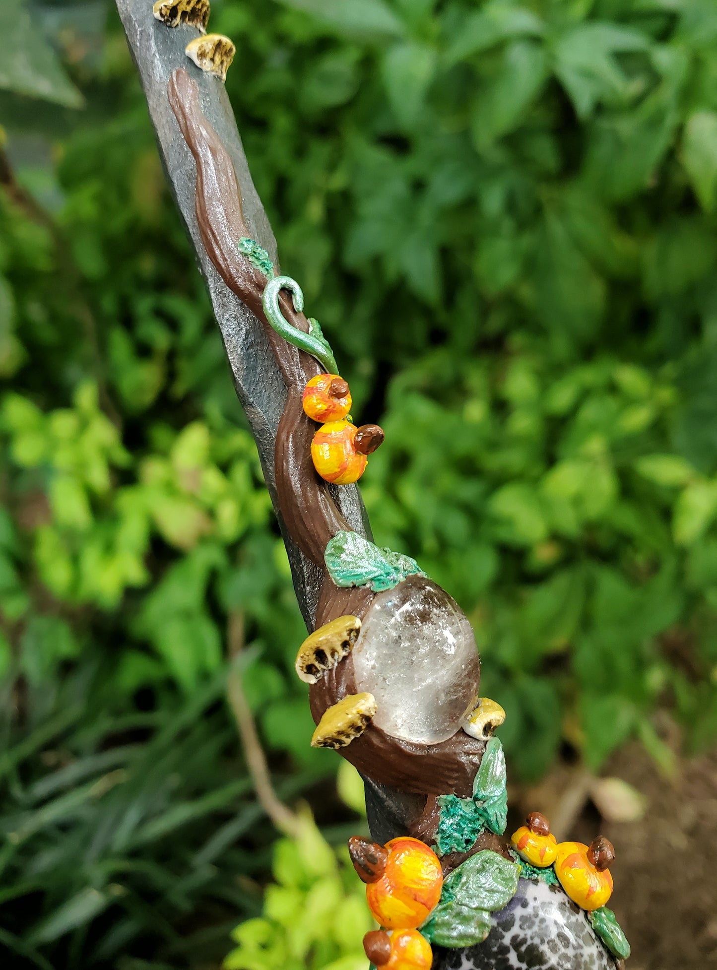 Mystic Earth x Volundr Forge Tiffany Stone Wand with Pumpkins