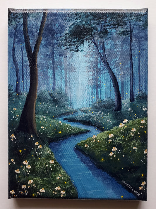 Foggy Forest Painting