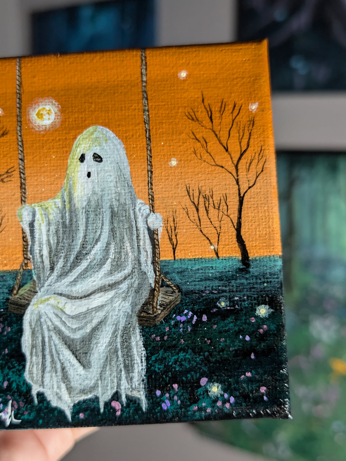 Carl Goes Swinging 4" Painting 27/50