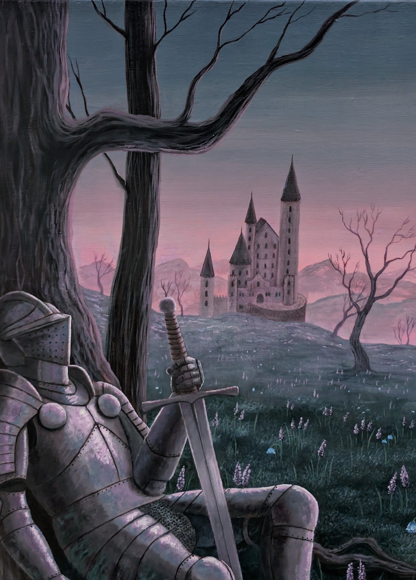 Fallen Knight 14"x14" Painting
