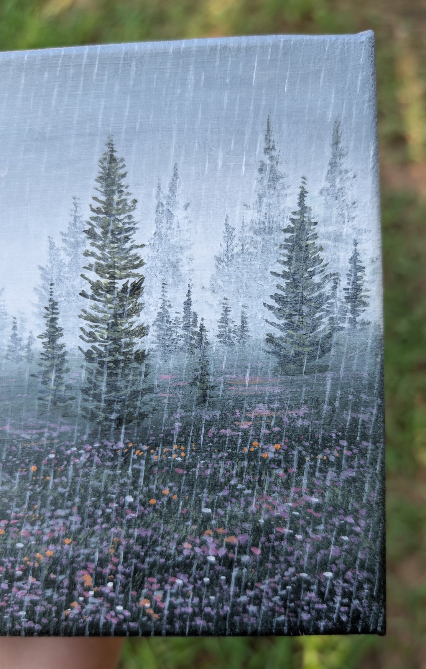 Gentle Rain 6"x6" Painting