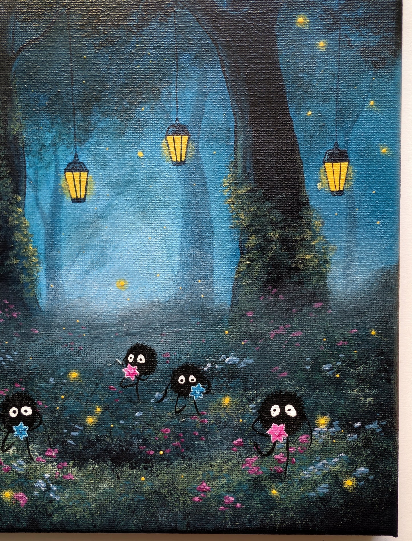 Sprites Lantern Forest Painting (8"x10")