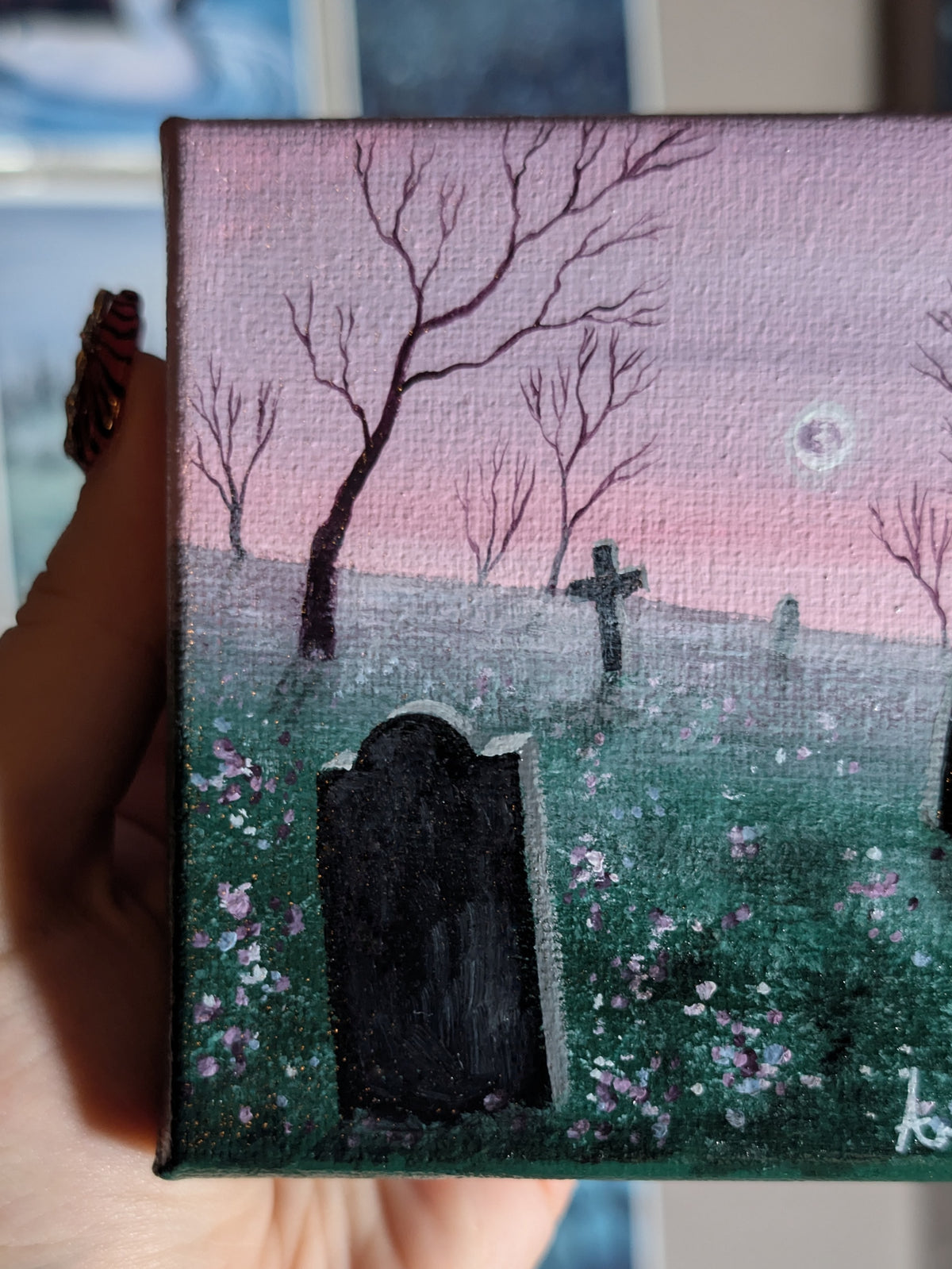 Pastel Cemetery 4" Painting 33/50
