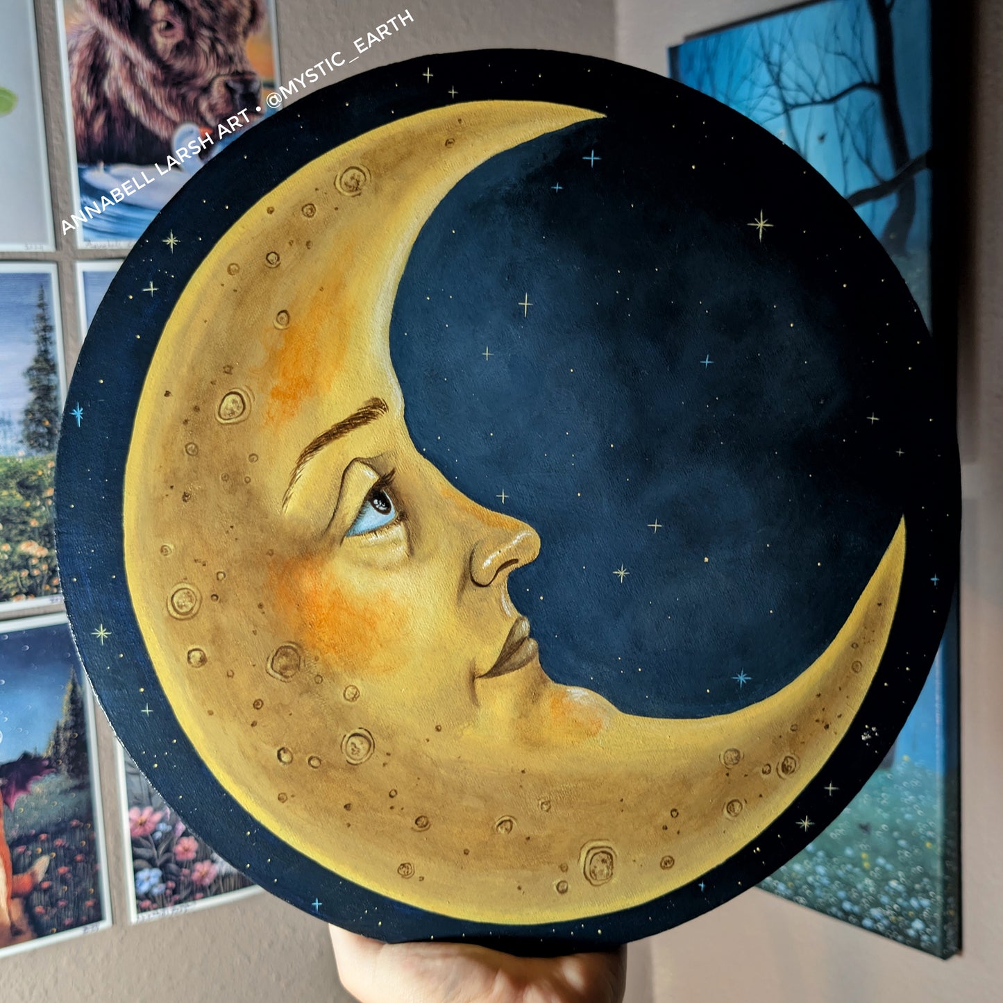 Sun, Moon, and Star Painting Set (large canvas) READY-TO-SHIP