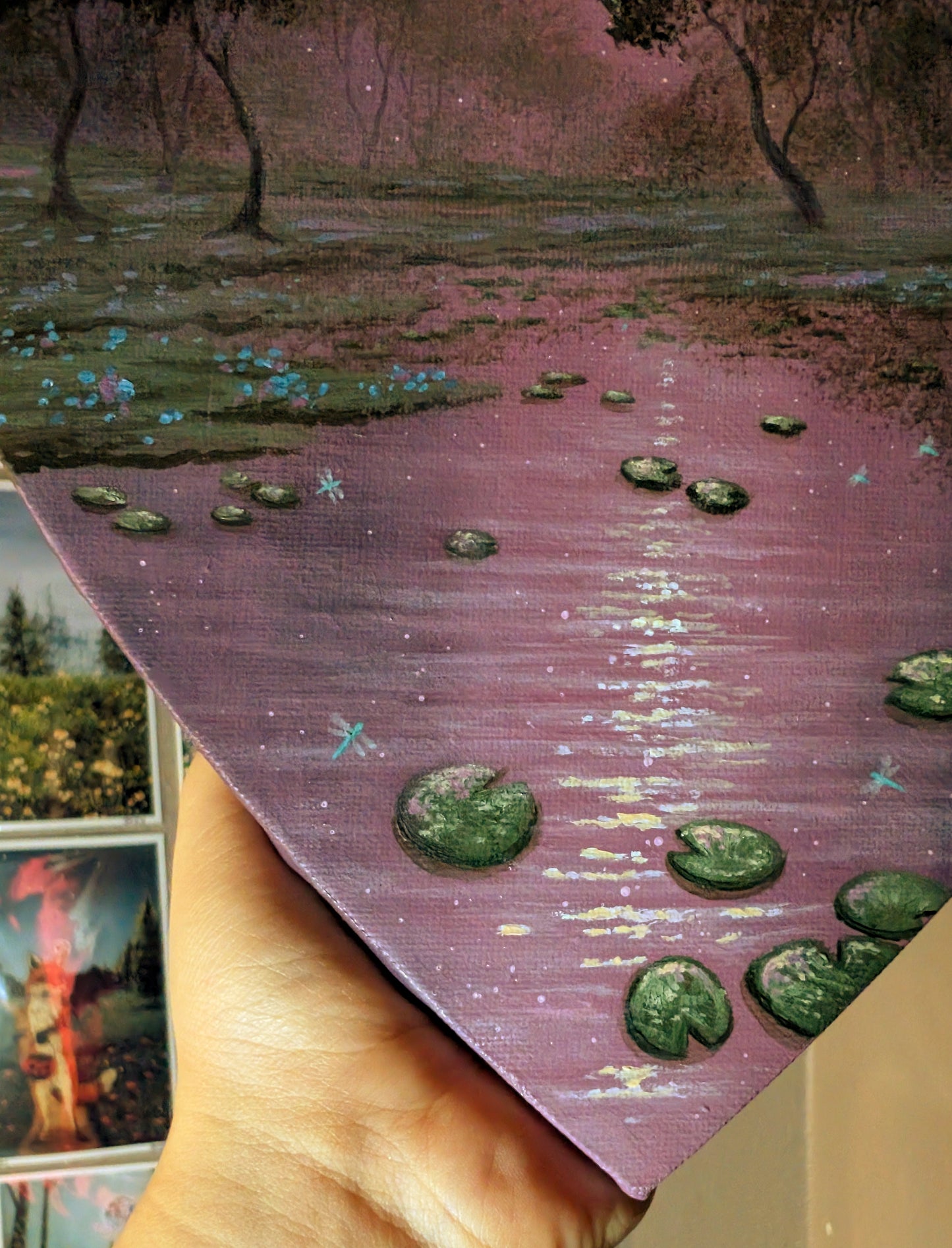 Lilypad Pond 8" Painting