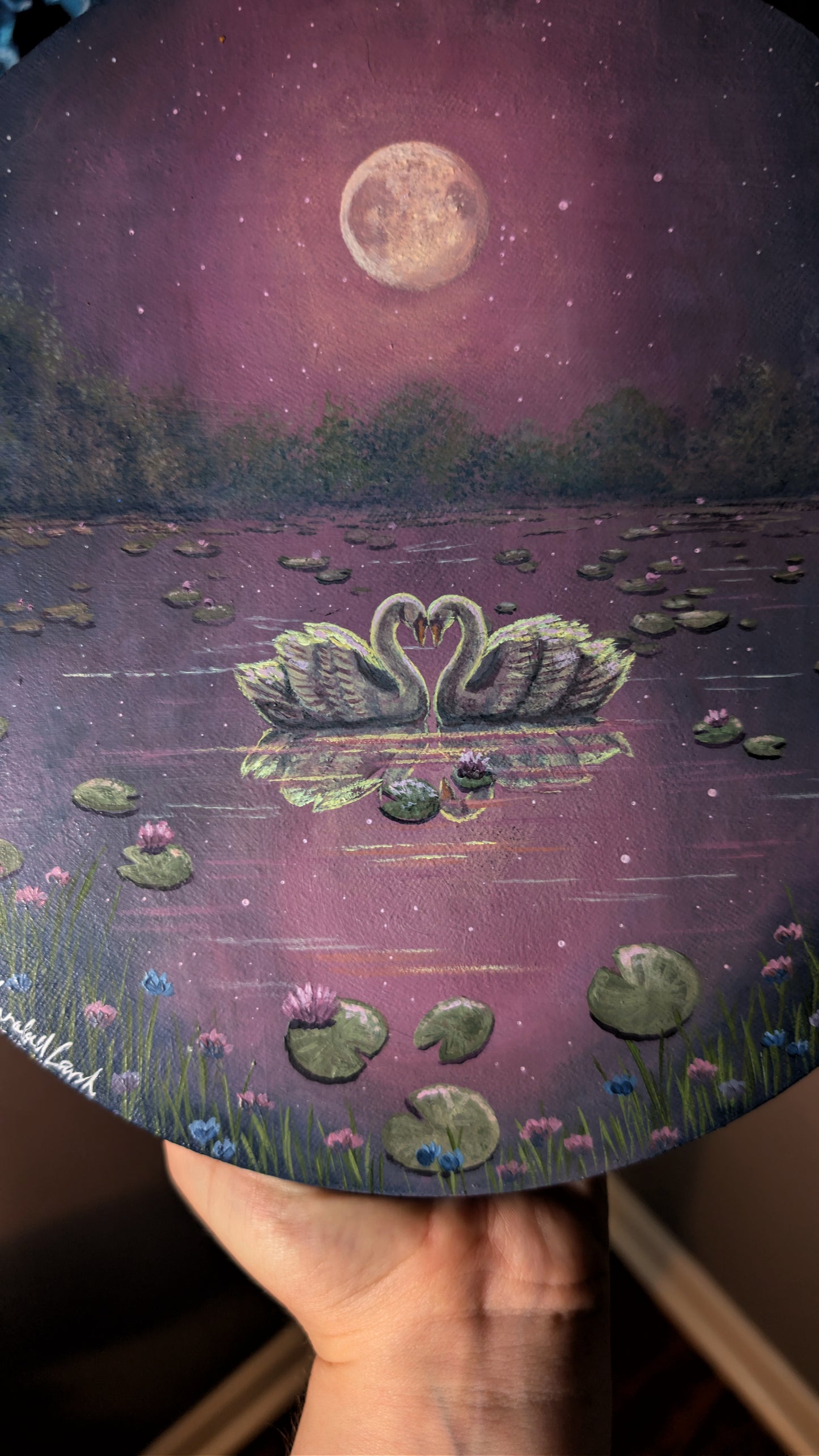 The Swans 9" Painting