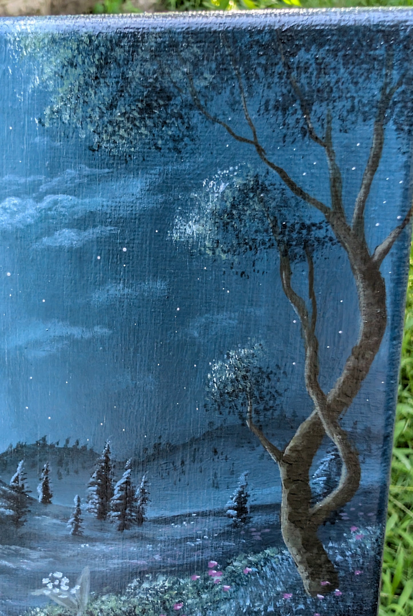 The Moonlit Castle 8"x10" Painting