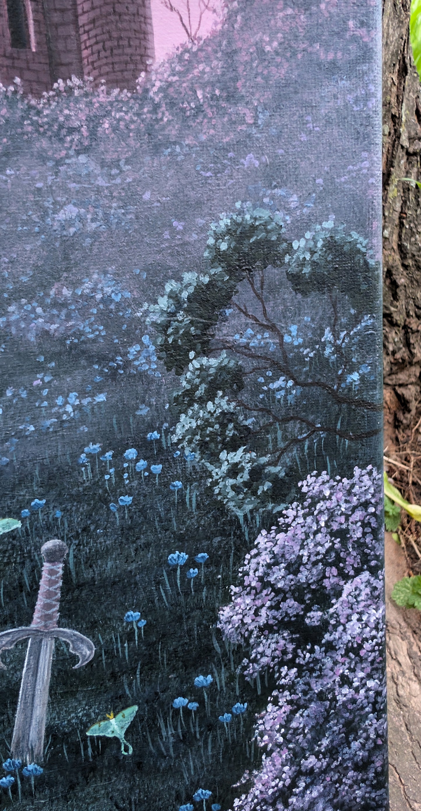 Amethyst Castle 10x20 Painting