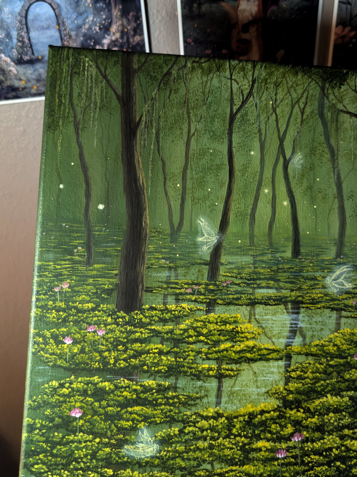 Fairies in the Swamp 12"x12" Painting