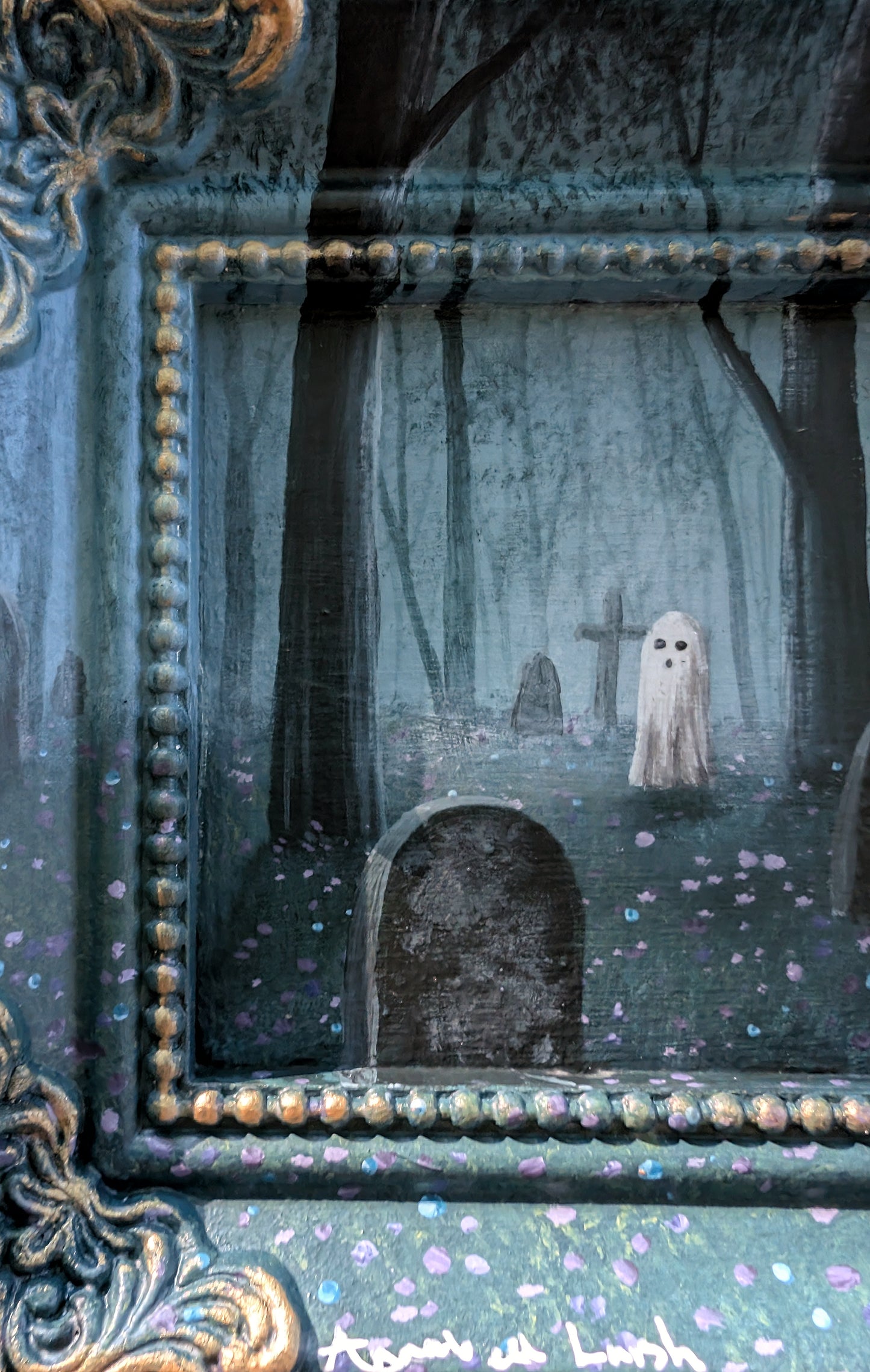 Carl's Cemetery 4.5" Painting (#2)