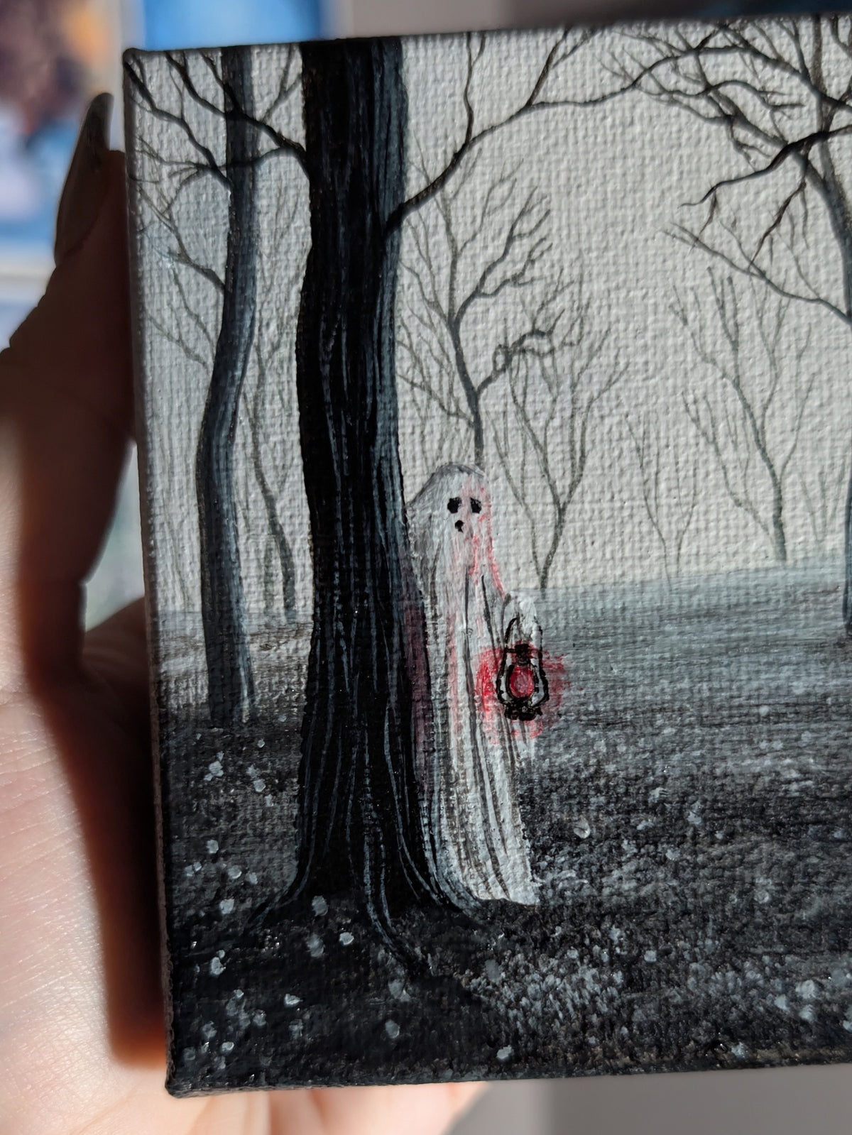 Carl Gets Spooked 4" Painting 44/50