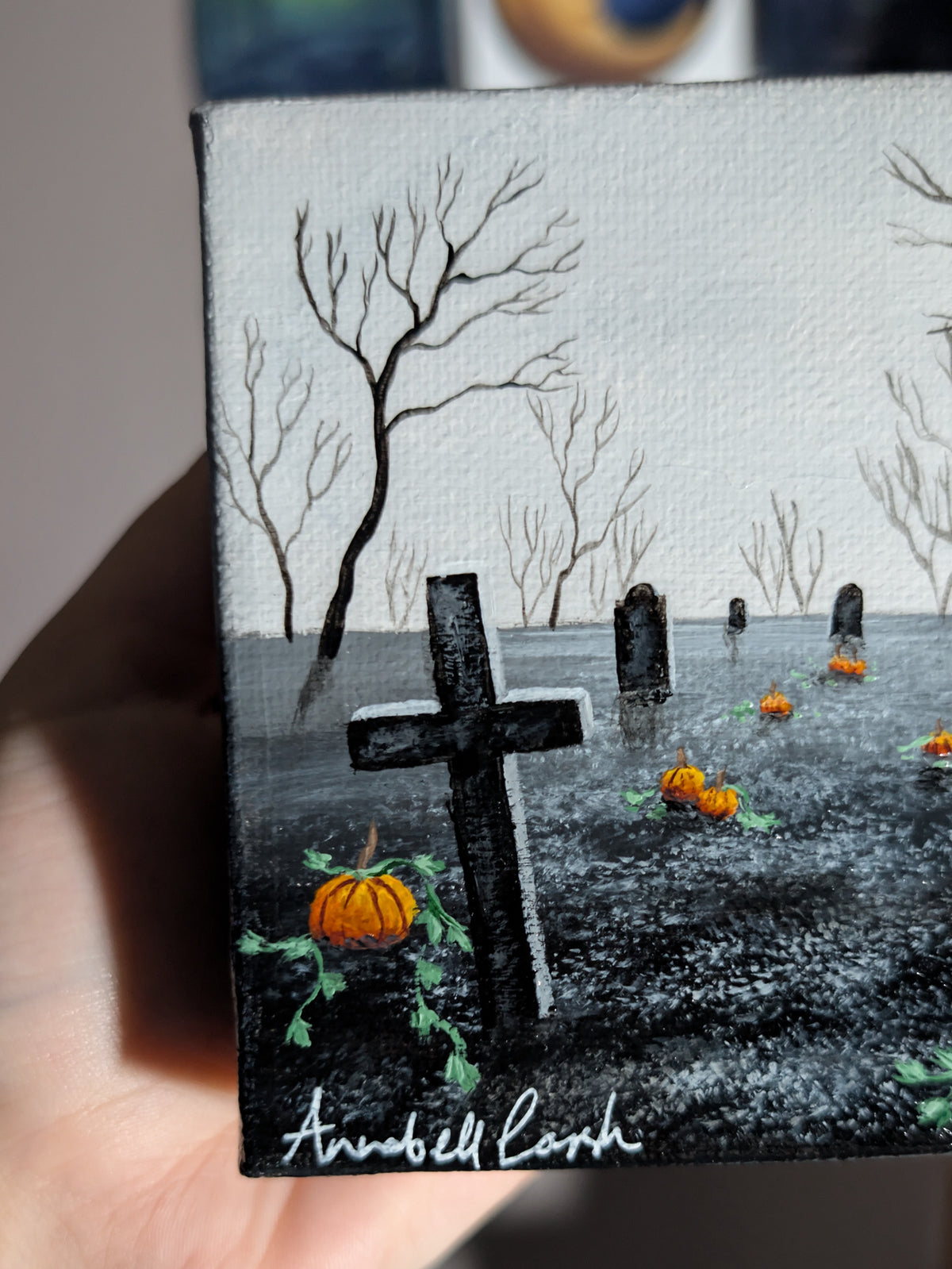 The Gloomy Cemetery 4" Painting 59/50
