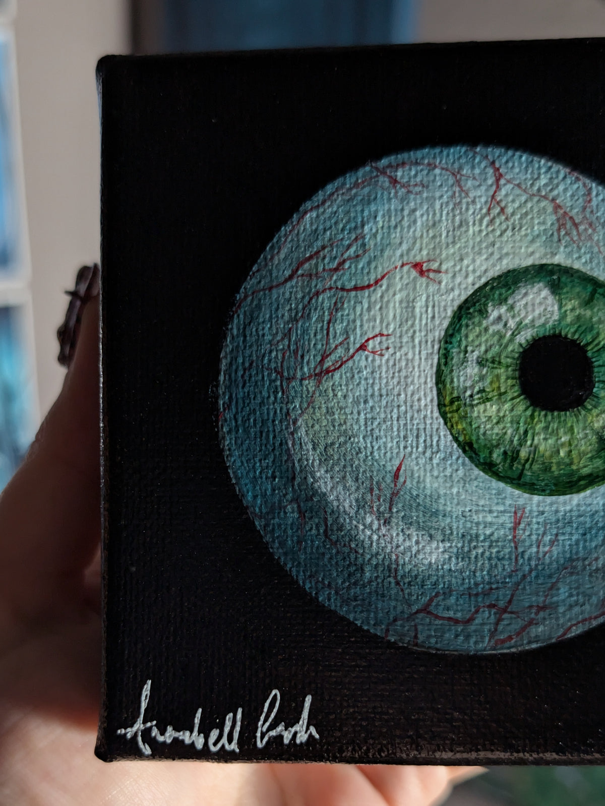 Green Eyeball 4" Painting 20/50