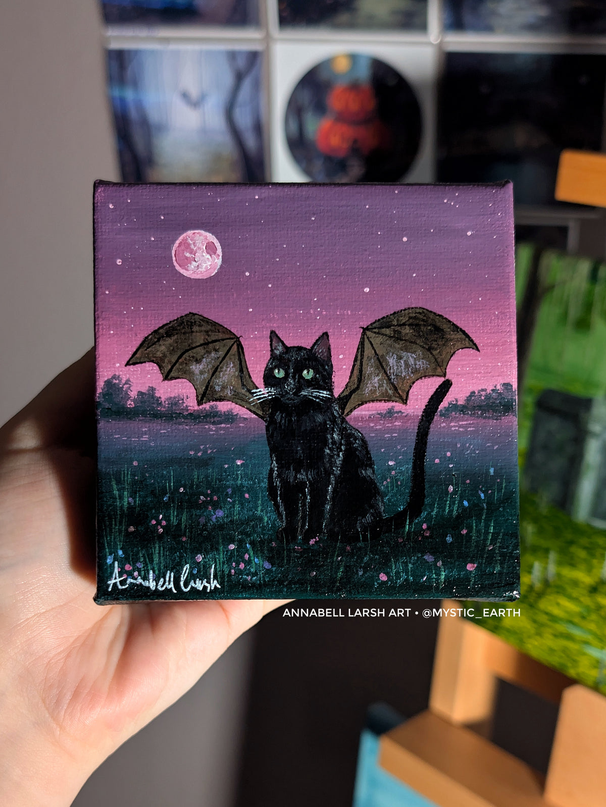 The Cat Bat 4" Painting 57/50