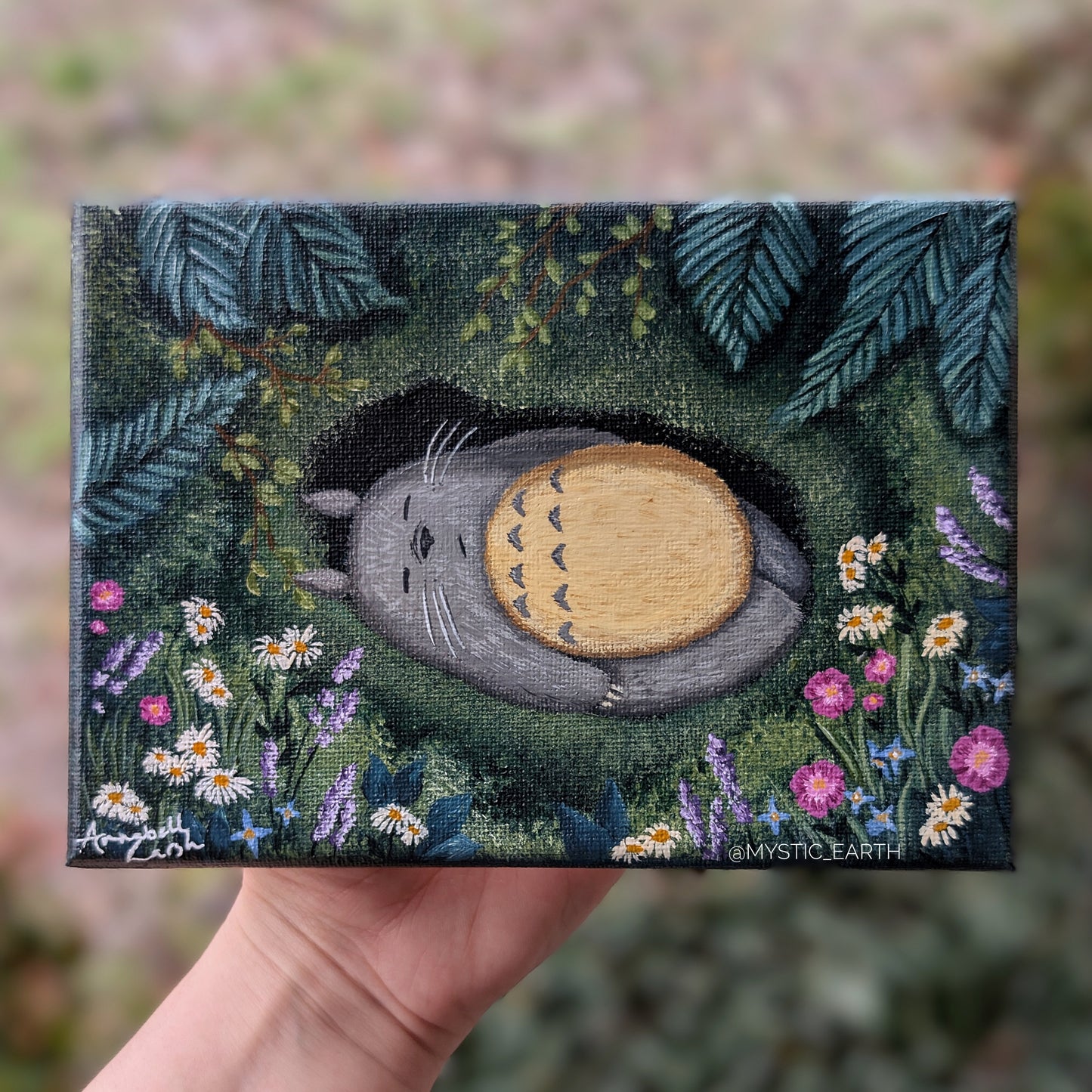 Napping in the Forest Painting