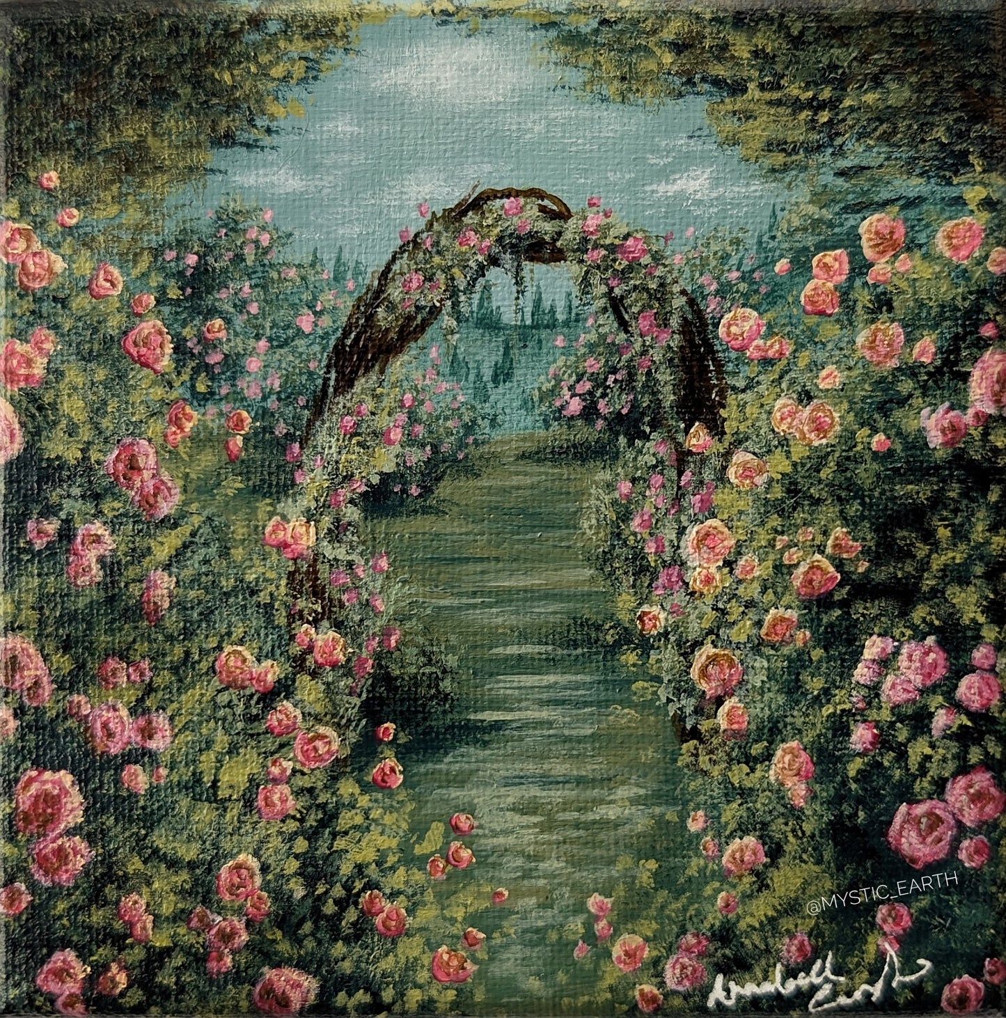 Into the Rose Garden Painting