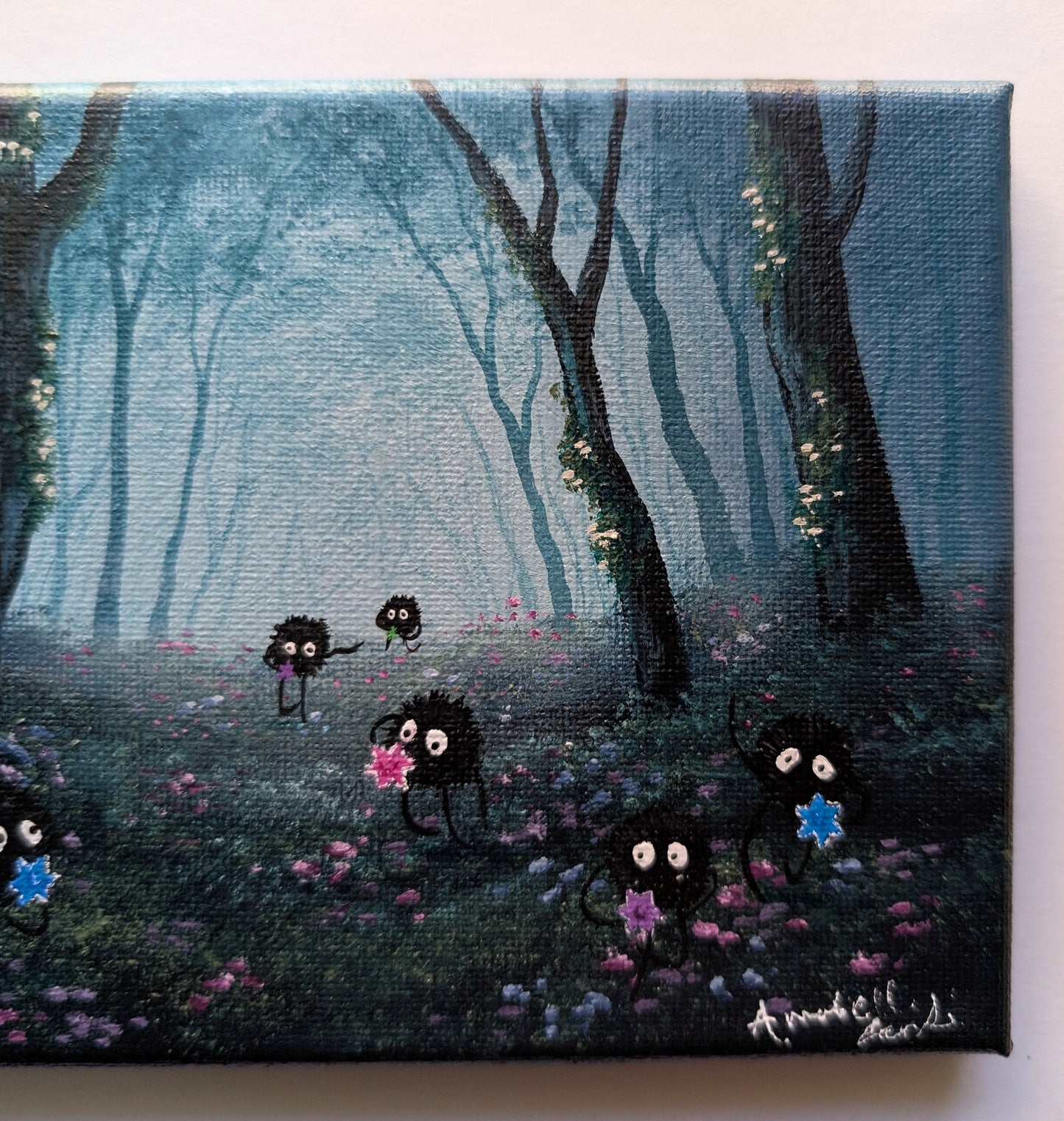 Sprites in the Forest Painting 5"x7"