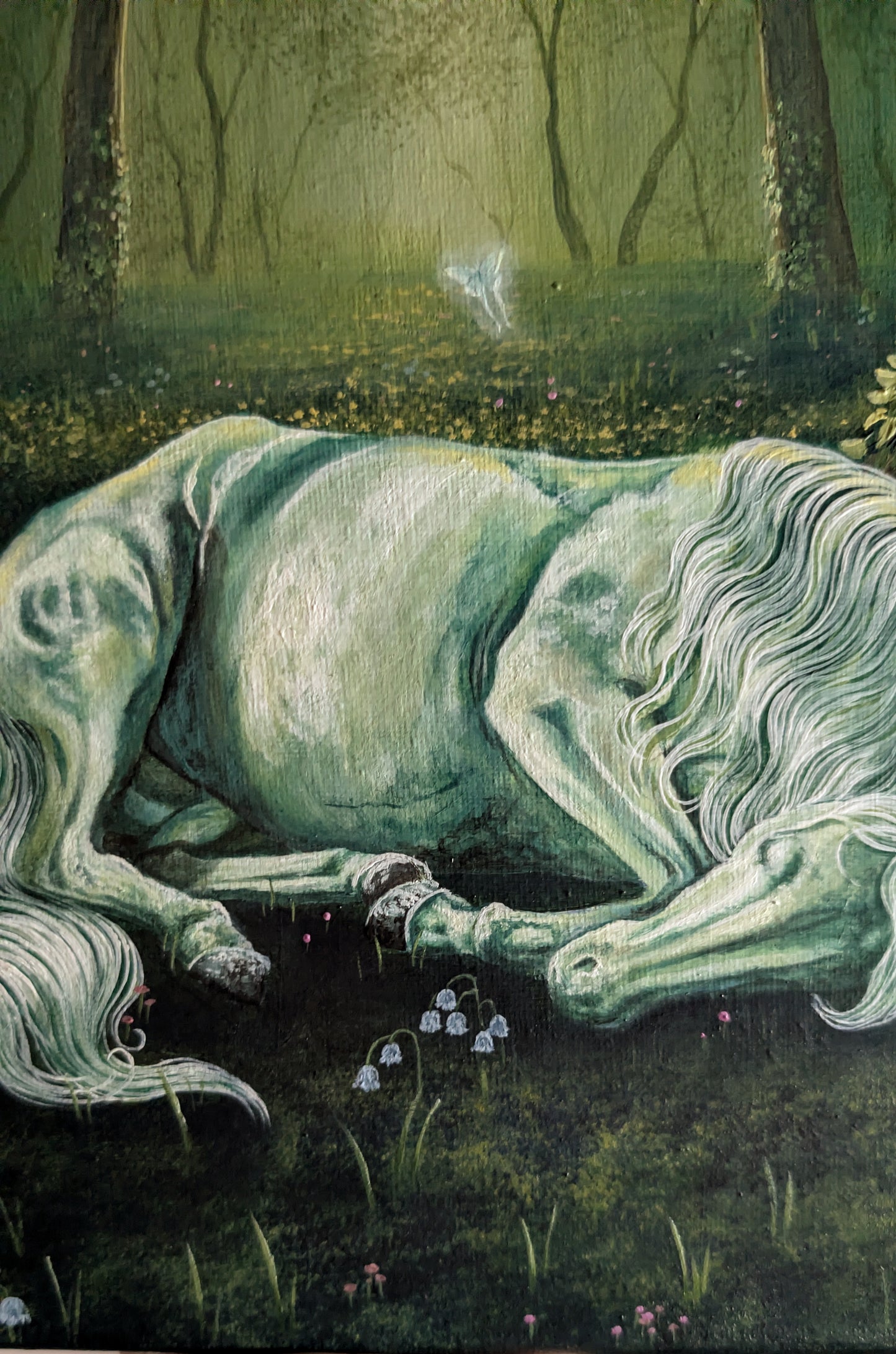 The Unicorns Slumber 11"x14" Painting