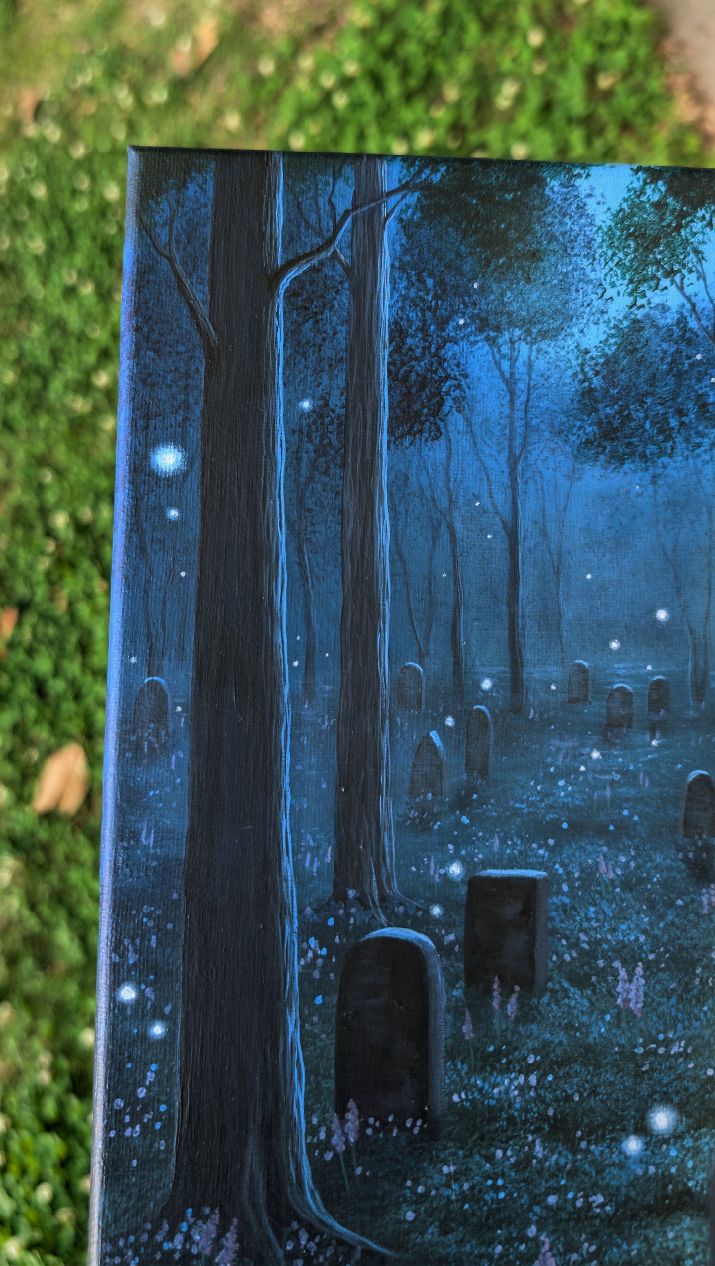 The Twilight Cemetery 9" x 12" Painting
