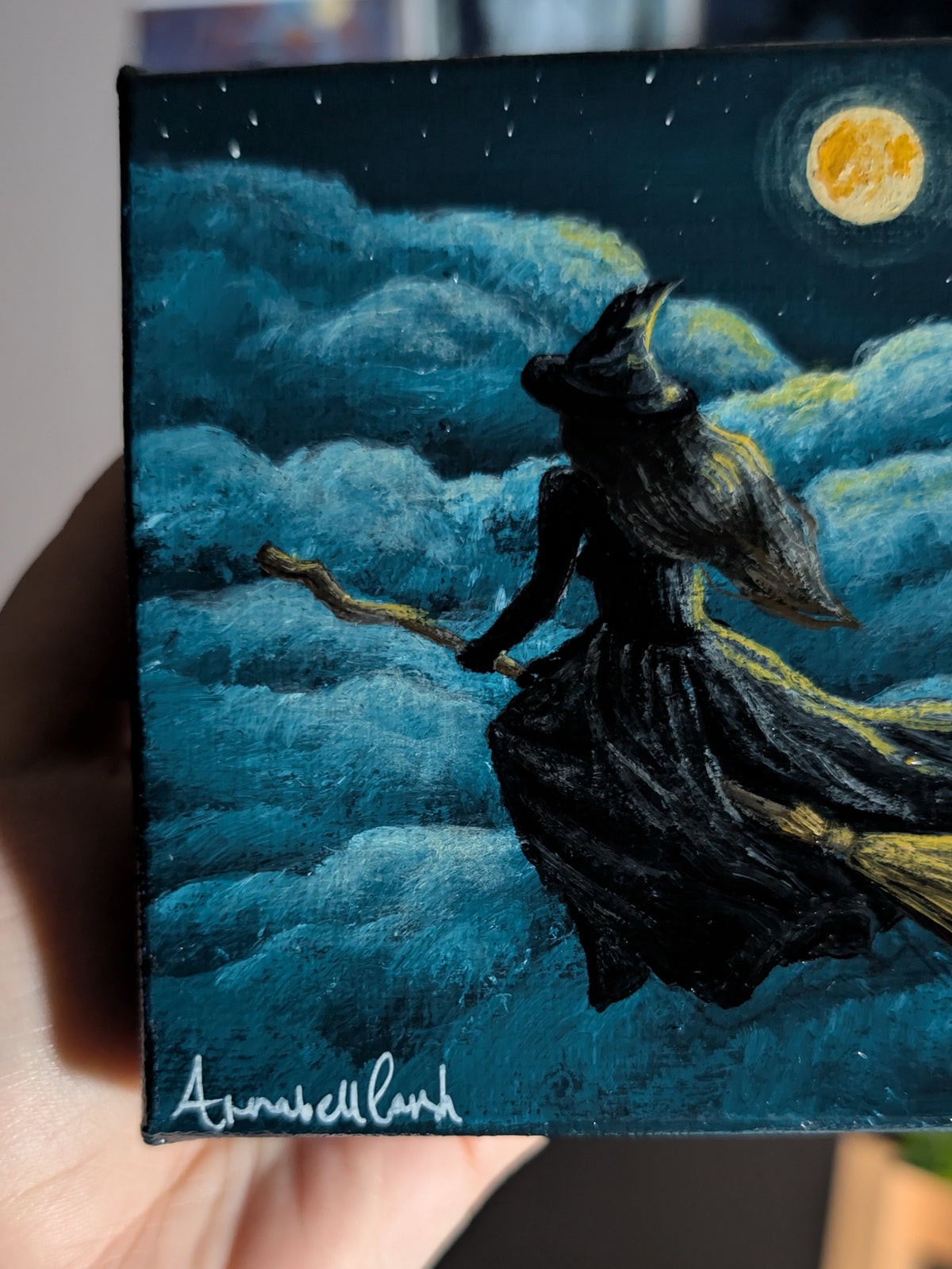 The Witch Takes Flight 4" Painting 55/50