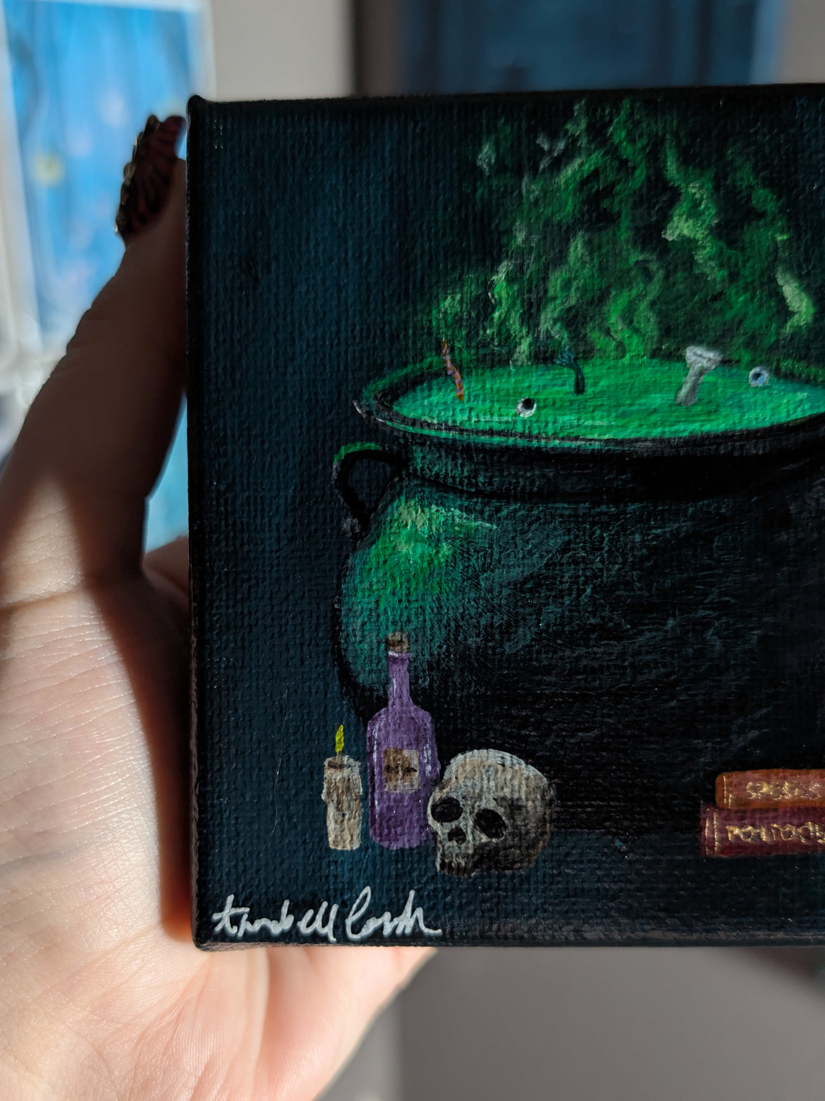 Witches Cauldron 4" Painting 11/50