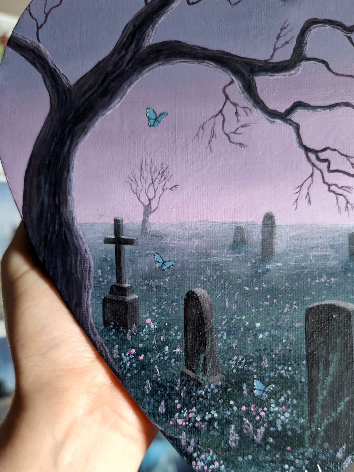 Blue Hollow Cemetery 8" Painting