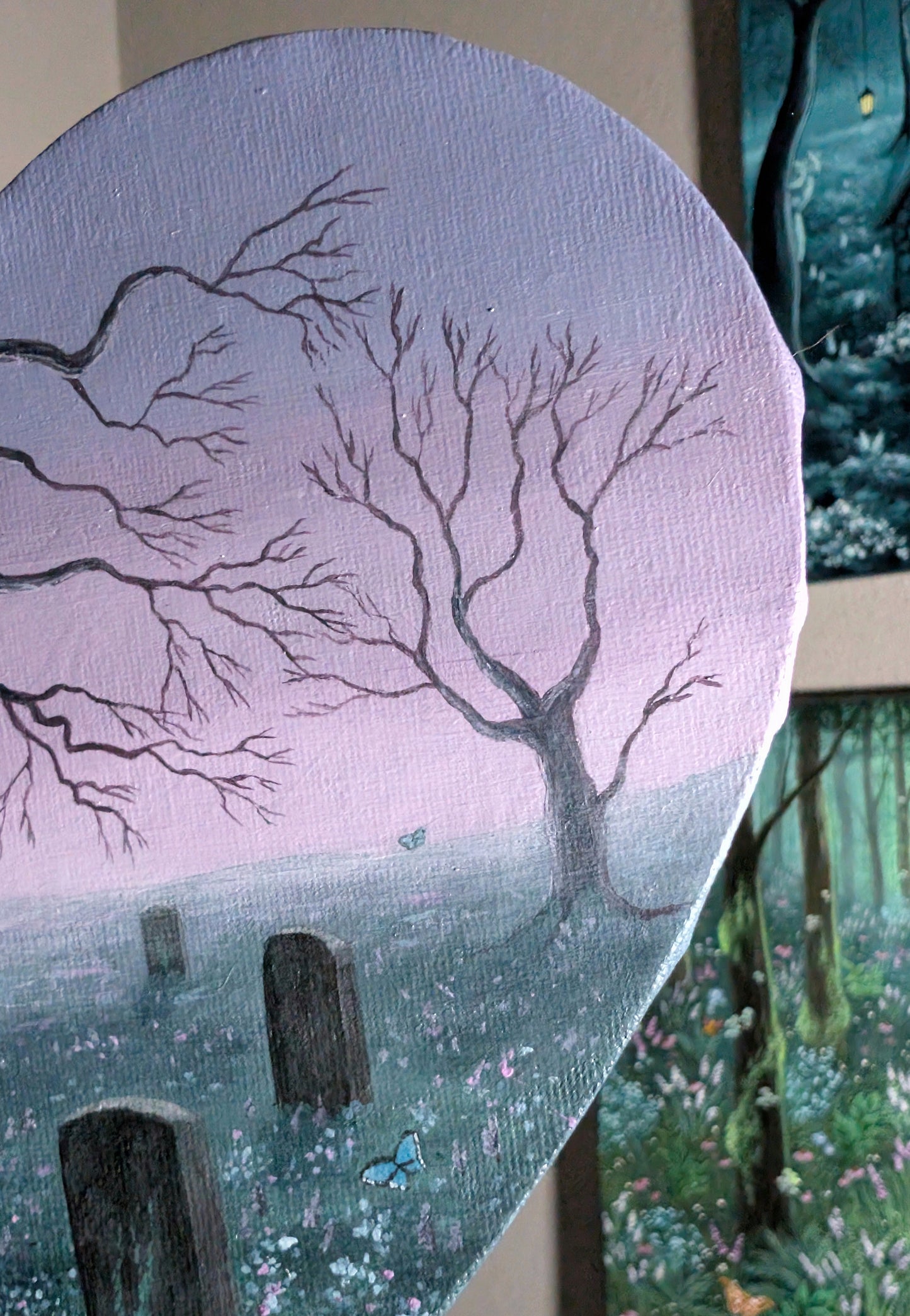 Blue Hollow Cemetery 8" Painting