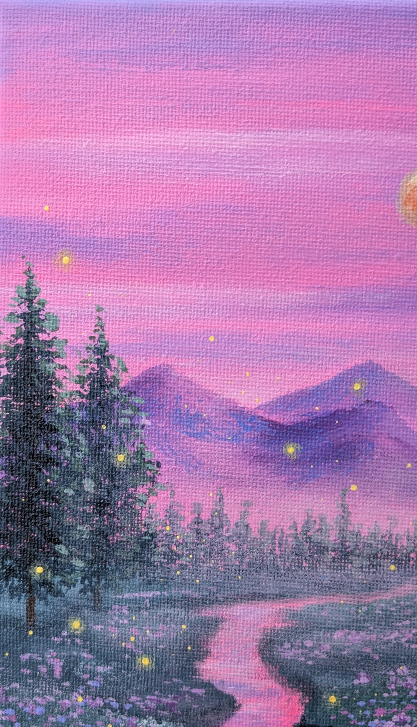 The Pink River Painting (8" x 10")