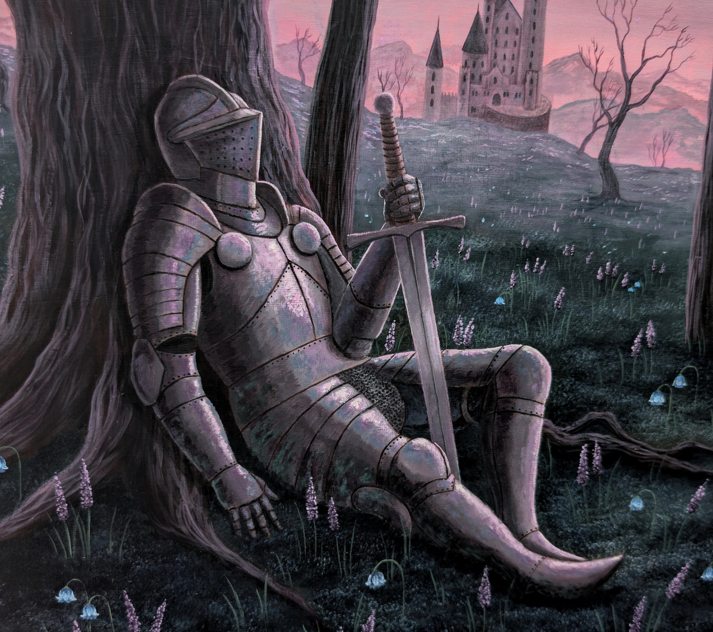 Fallen Knight 14"x14" Painting