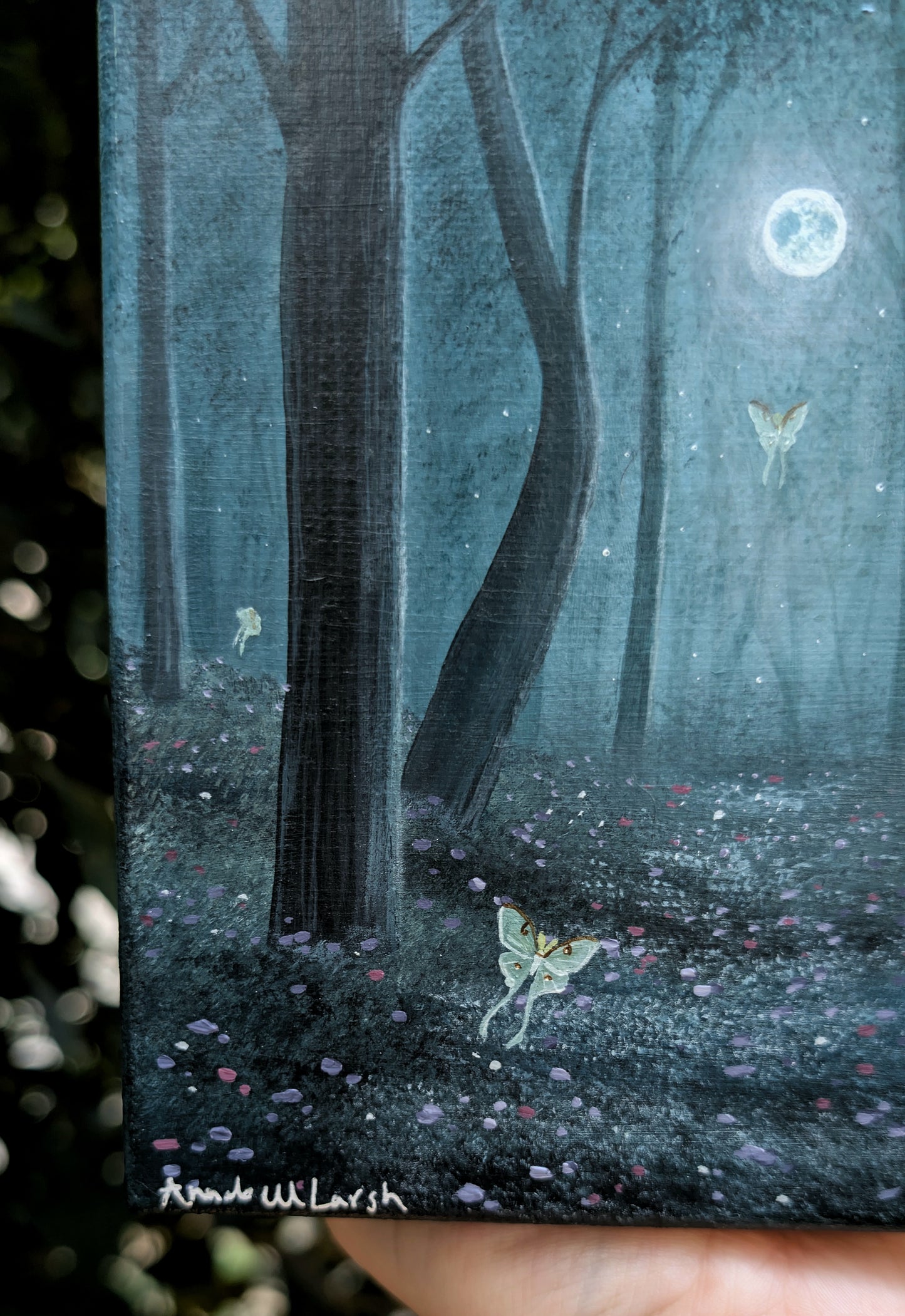 Luna Forest 6"x6" Painting