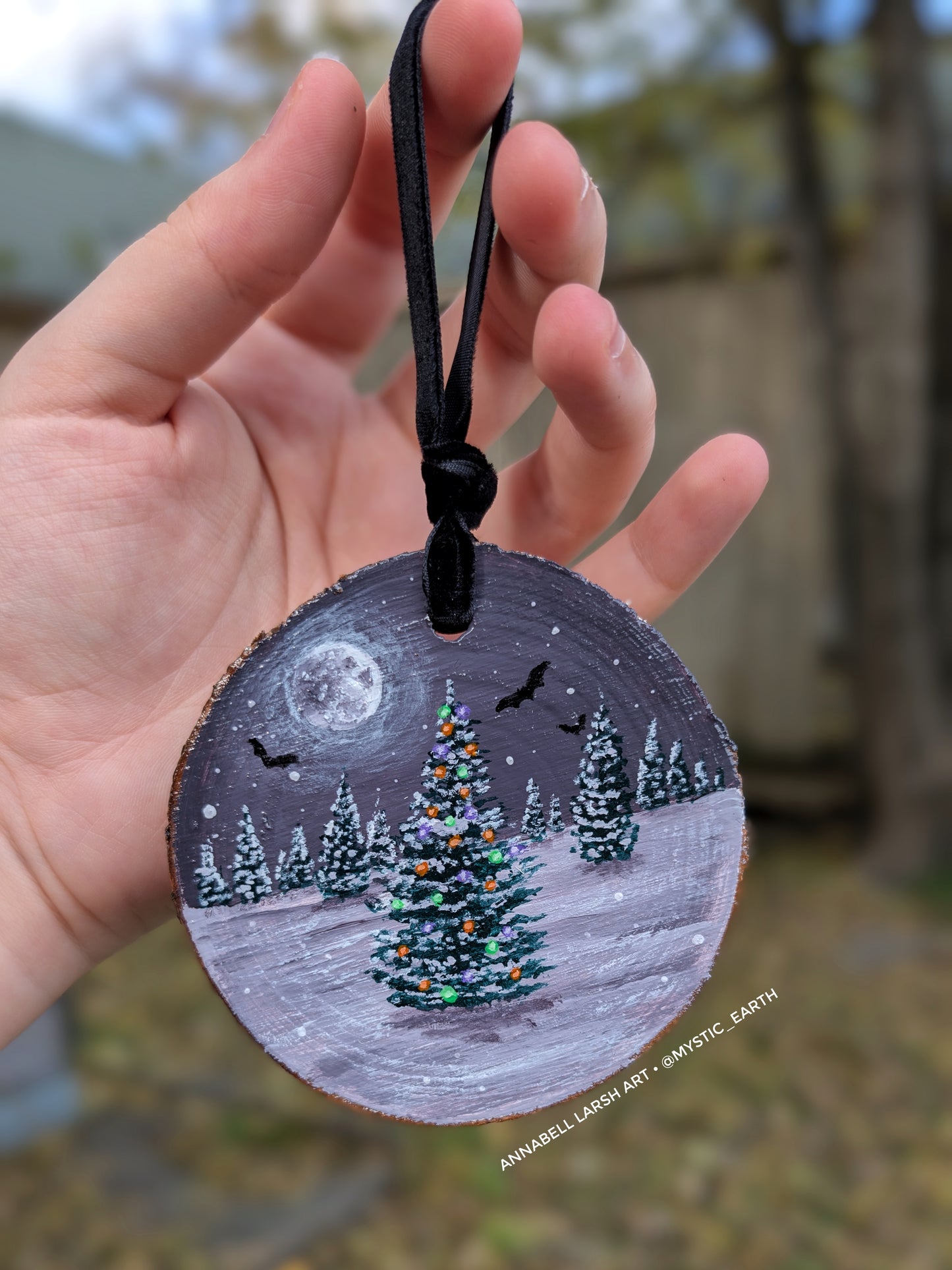 Goth Christmas 4pc Tree Ornament or Wall Art Set