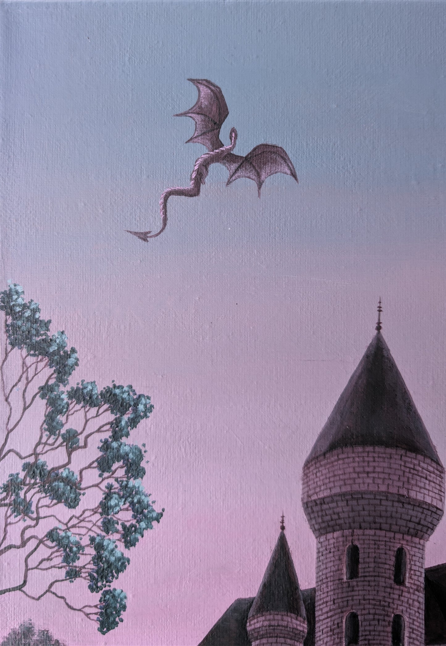 Amethyst Castle 10x20 Painting