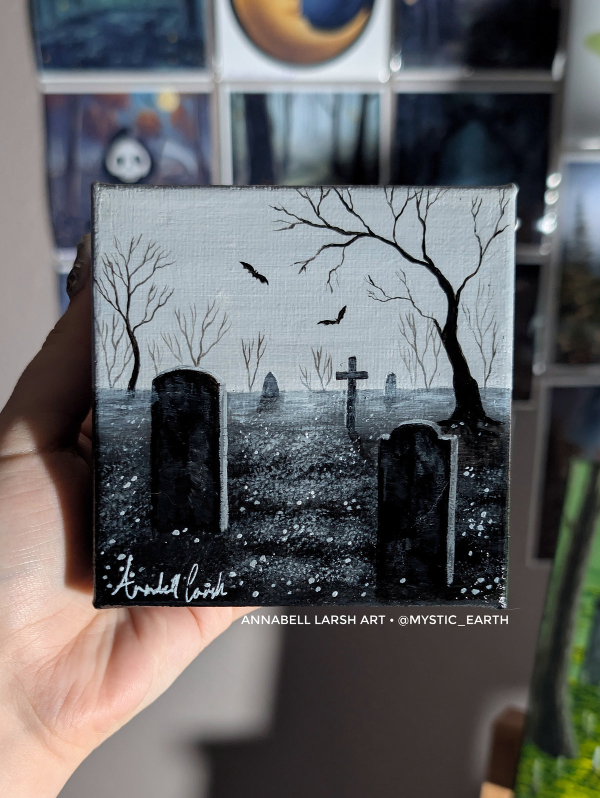 Somber Cemetery 4" Painting 60/50