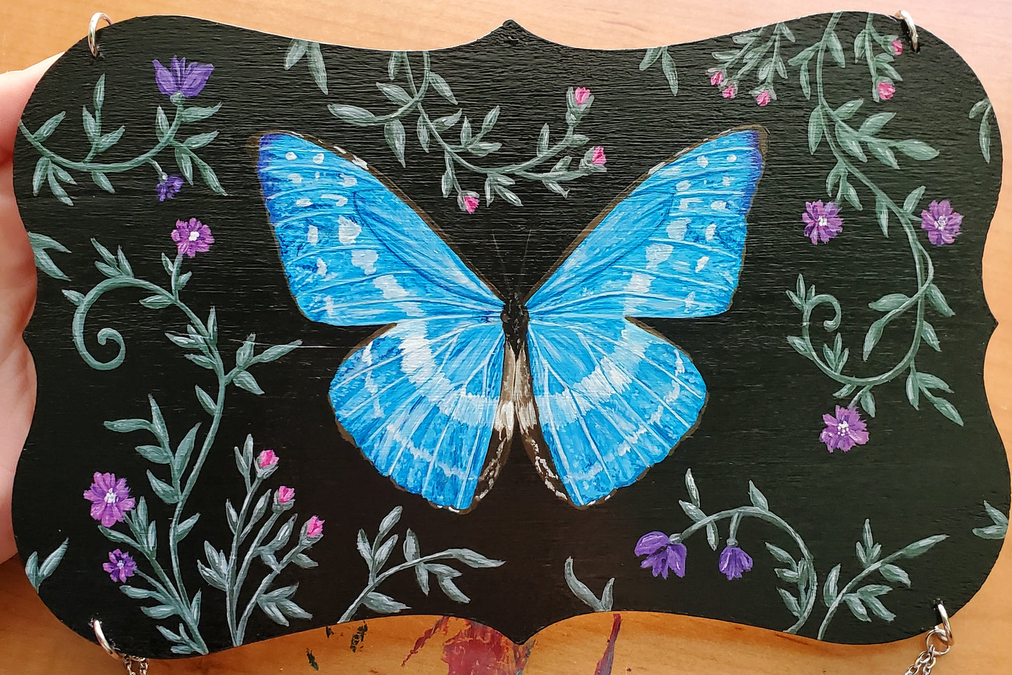 Cypris Morpho Butterfly Painting