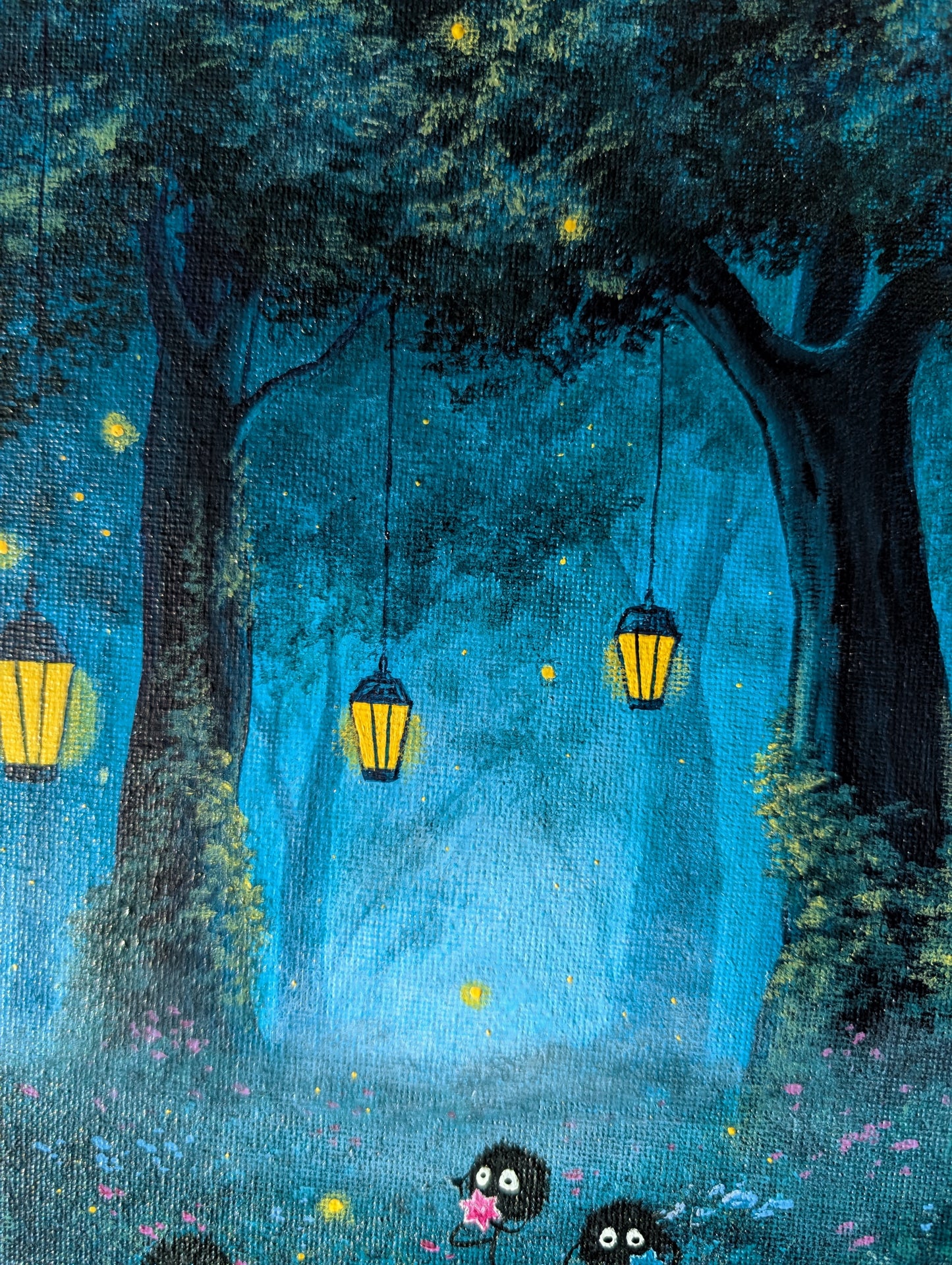 Sprites Lantern Forest Painting (8"x10")