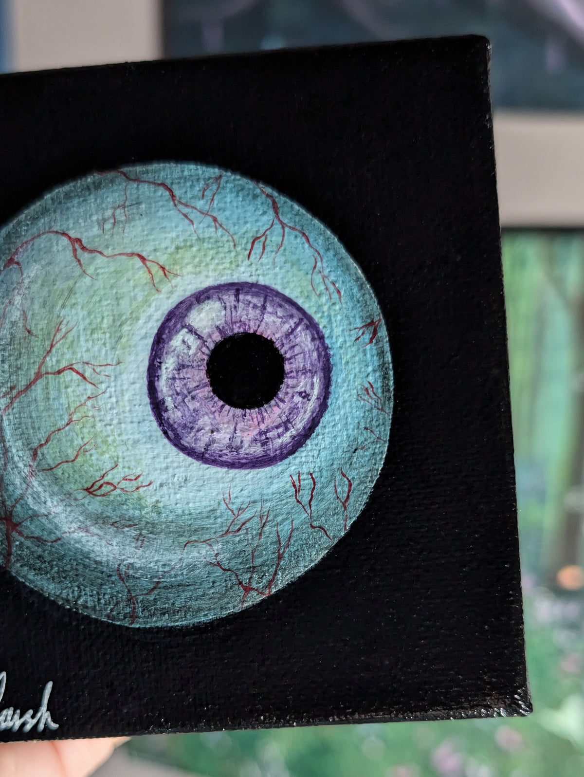 Purple Eyeball 4" Painting 26/50