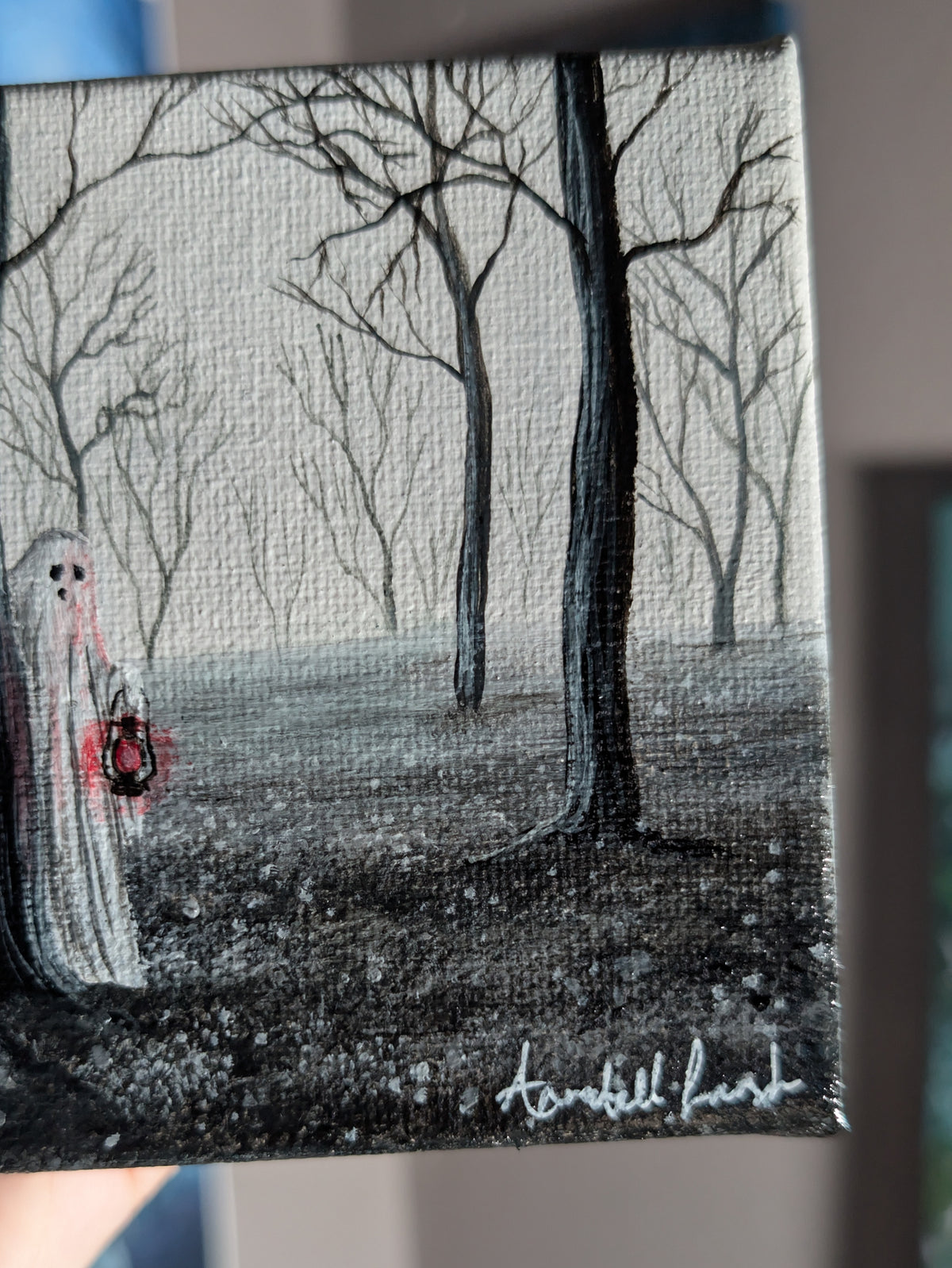 Carl Gets Spooked 4" Painting 44/50