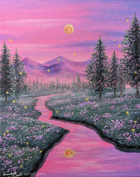 The Pink River Painting (8" x 10")